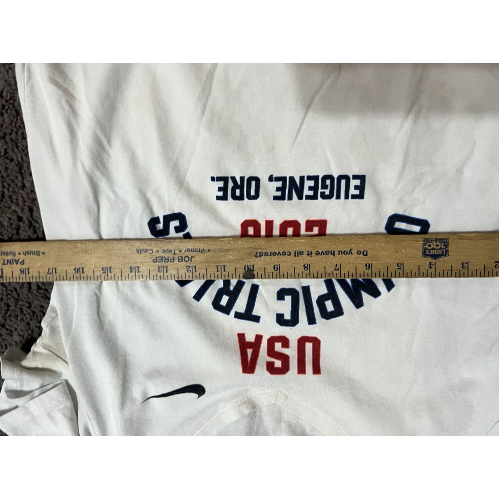Nike VINTAGE Nike Dri Fit USA Olympic Trials 2016 Eugene Oregon TEES SZ Large White Size ONE SIZE - 4 Thumbnail