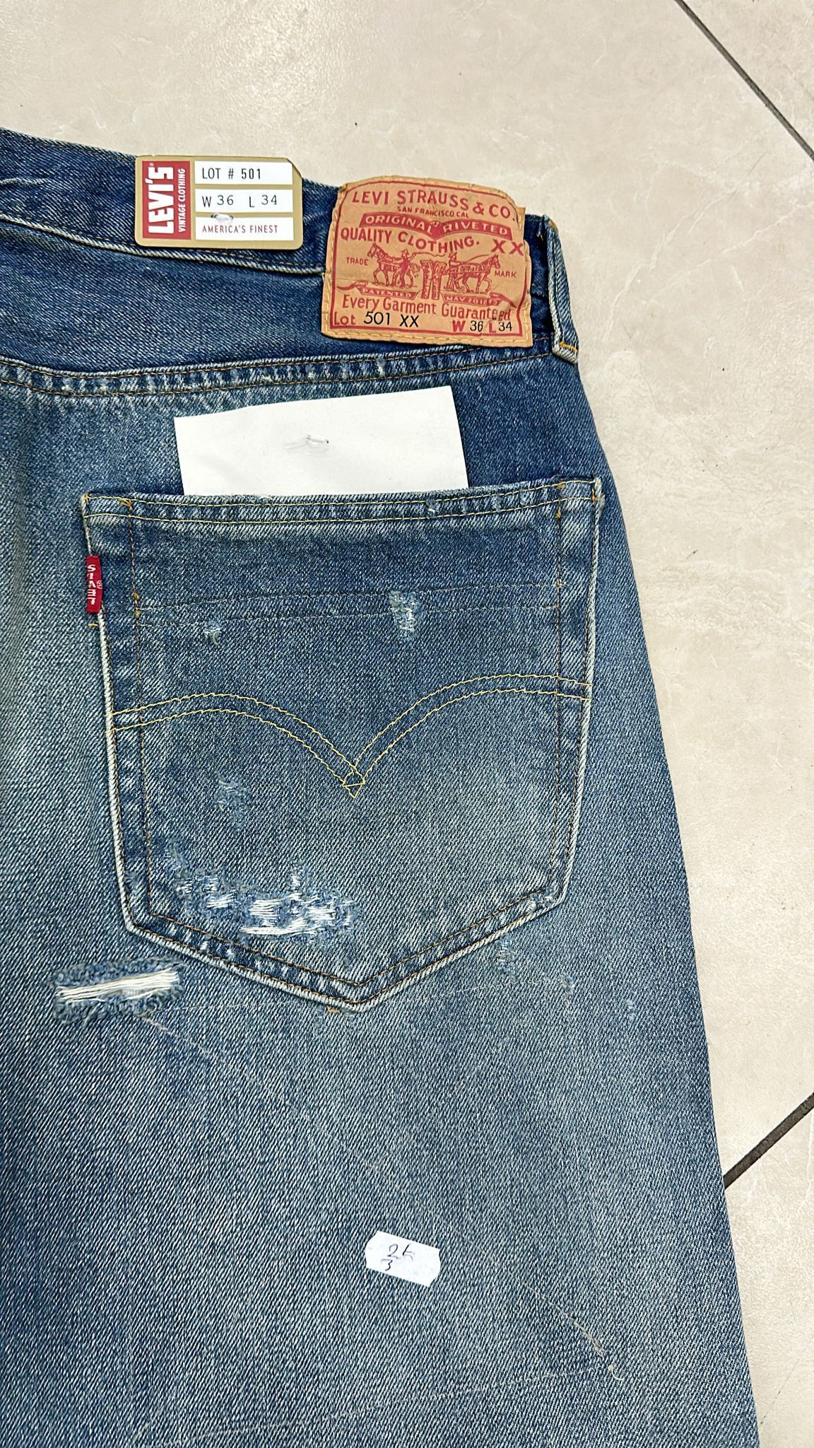 Levi's Vintage Clothing LVC Levi's Vintage Clothing 1955 501XX BigE Selvedge Jeans Size US 36 / EU 52 - 7 Thumbnail