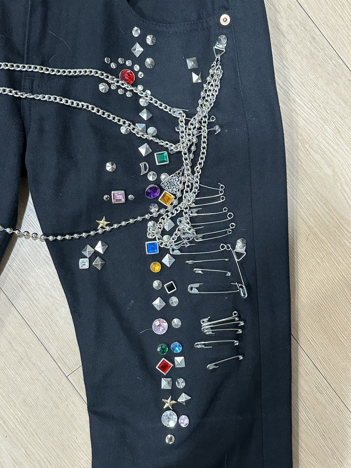 Comme des Garcons × Junya Watanabe Sz M Junya Watanabe Man 02SS Jewelry Denim Size US 32 / EU 48 - 5 Thumbnail