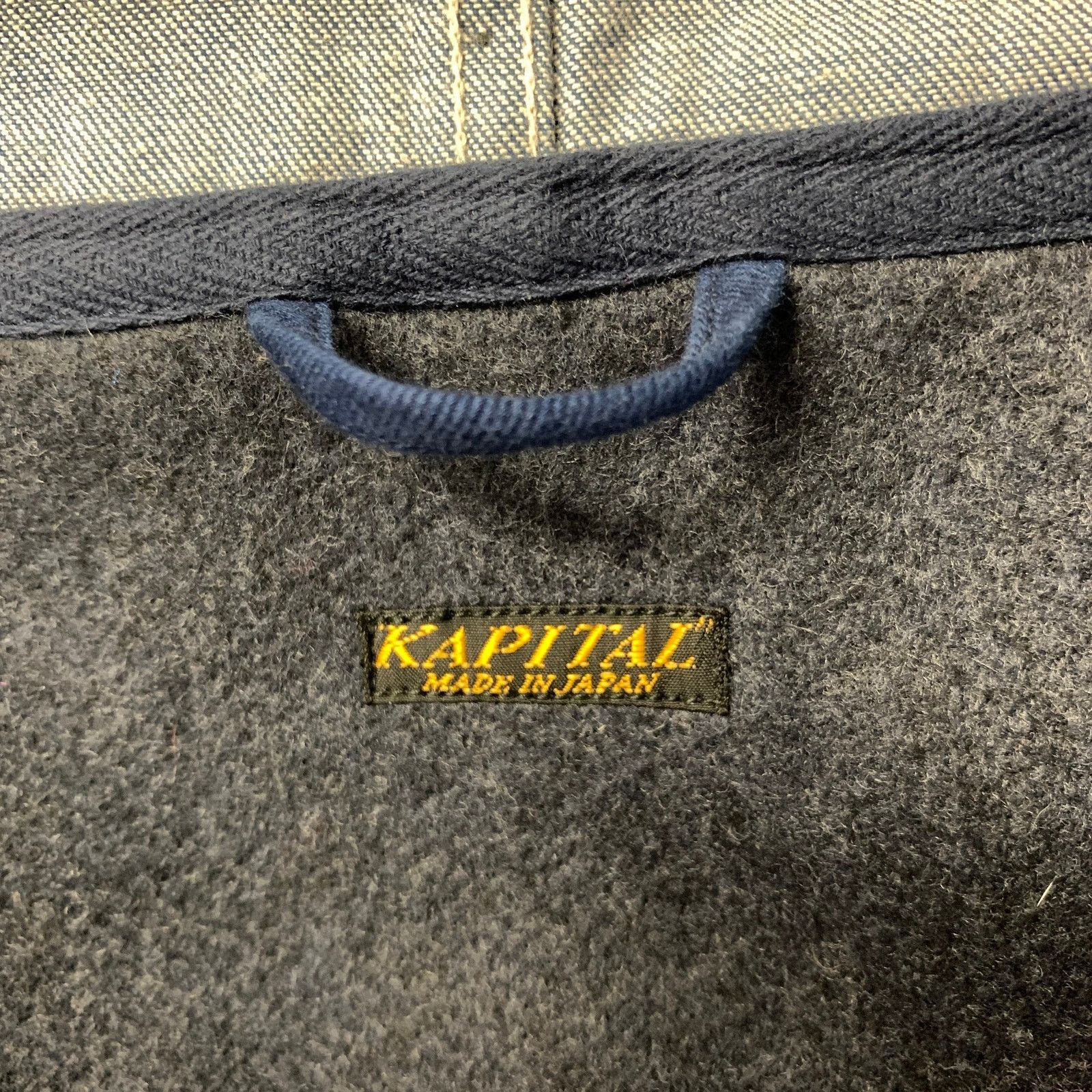 Kapital KAPITAL Size L Indigo Cotton Hooded Traggle Ring Coat Size US L / EU 52-54 / 3 - 8 Thumbnail