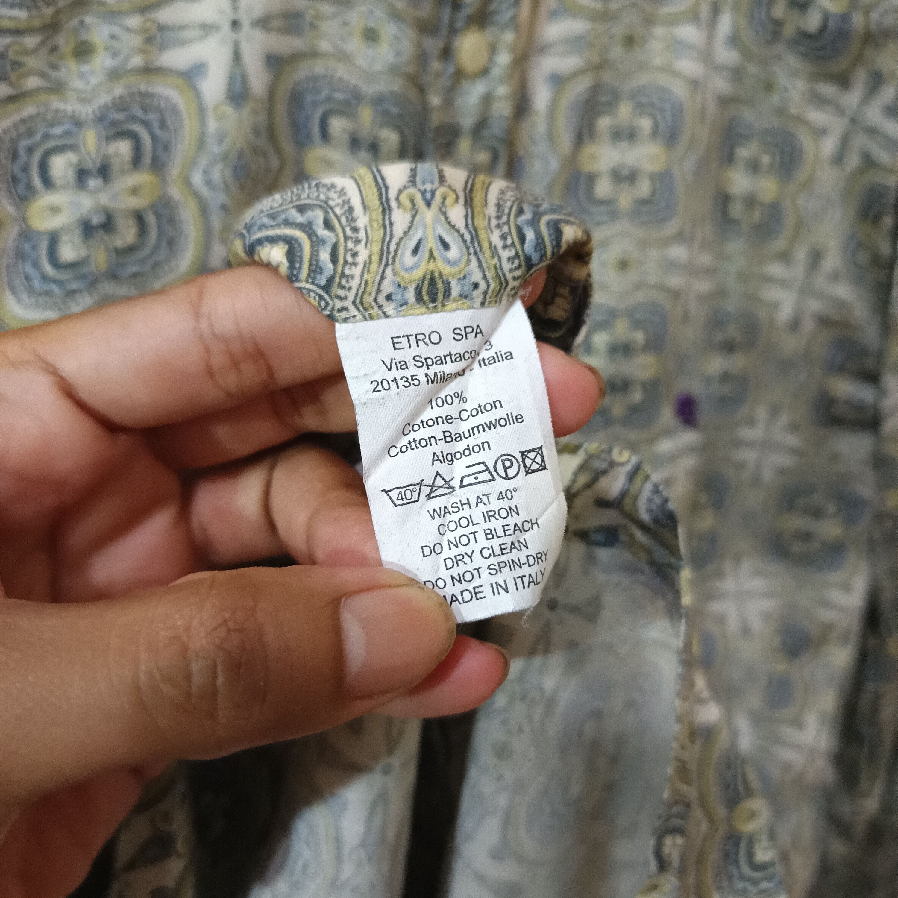 Etro × Vintage VINTAGE ETRO FULL PRINT SHIRT Size US L / EU 52-54 / 3 - 4 Thumbnail