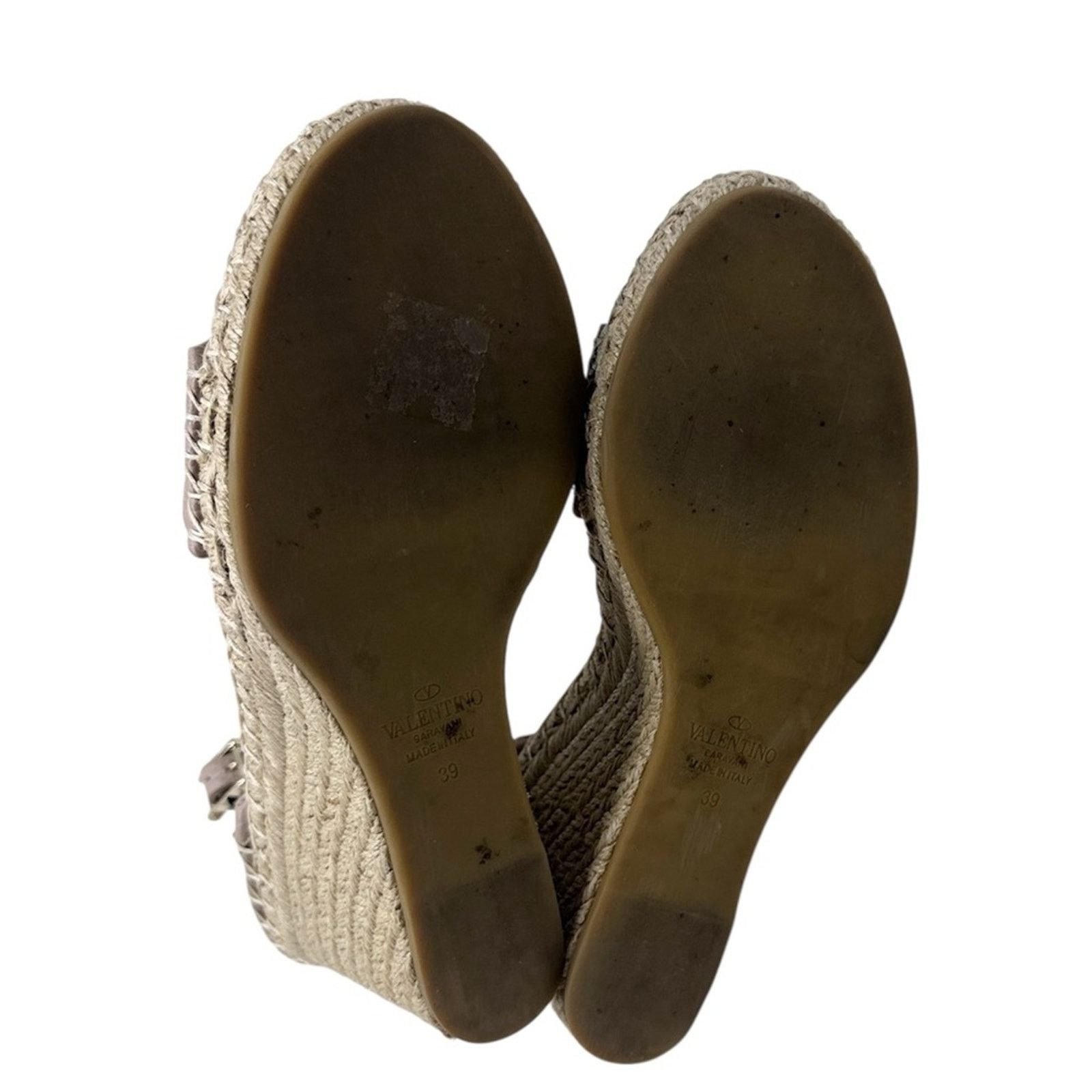 Valentino Valentino Garavani Rockstud Espadrille Wedge Sandals Size 39 Size US 9 / IT 39 - 9 Thumbnail