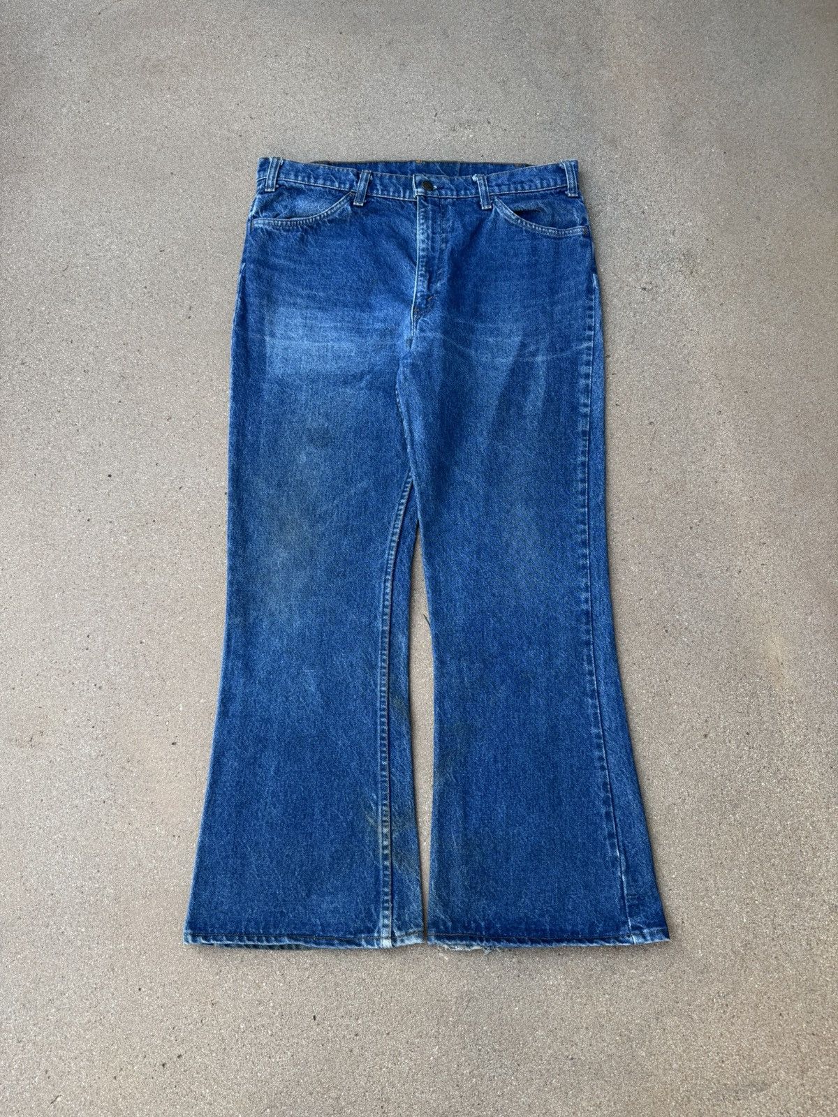 Levi's × Vintage Vtg 70’s Levi’s 646 Orange Tab Bellbottom Flare Jeans 36x29 Size US 36 / EU 52 - 1 Thumbnail