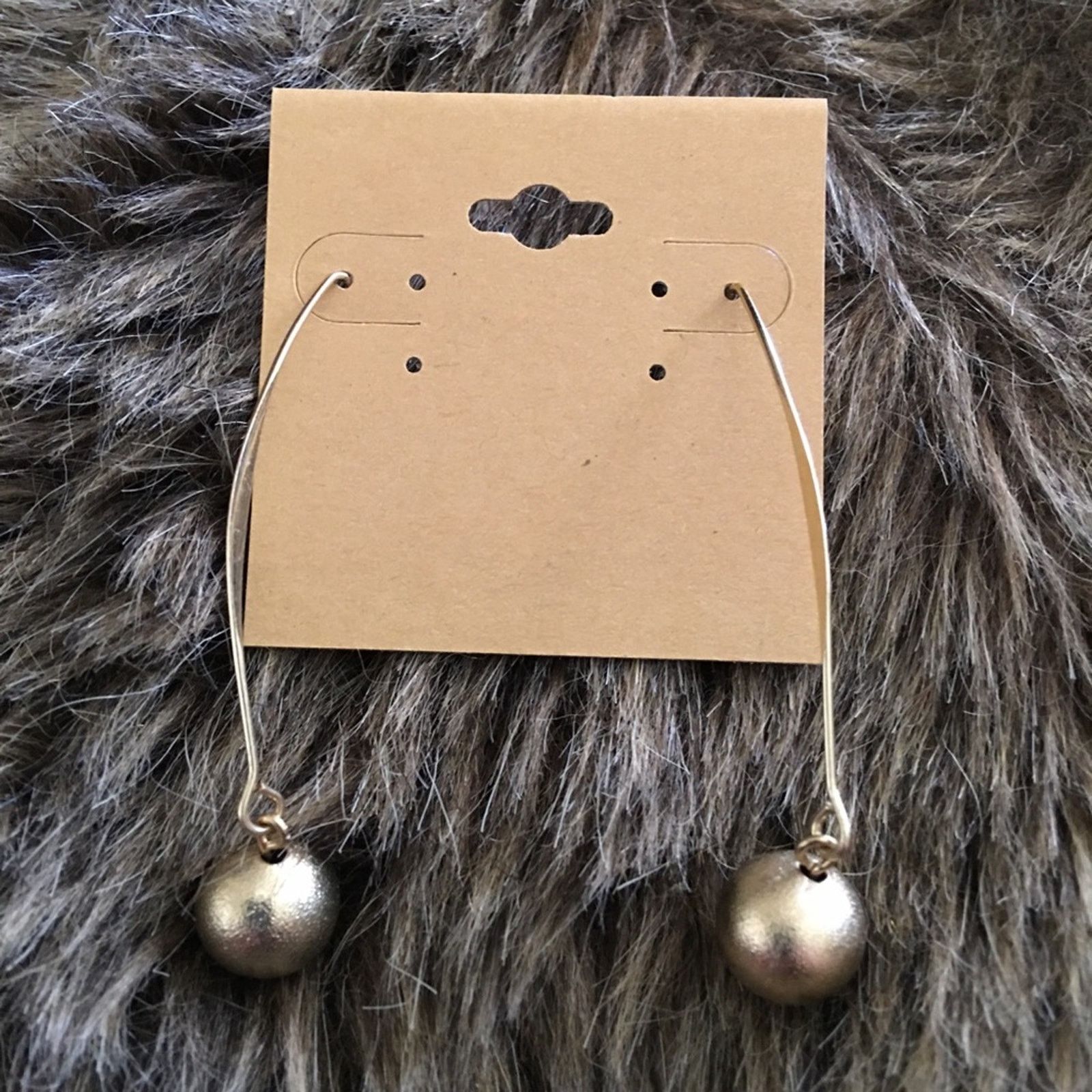 Vintage Vintage repurpose gold textured ball ear wires Size ONE SIZE - 2 Thumbnail