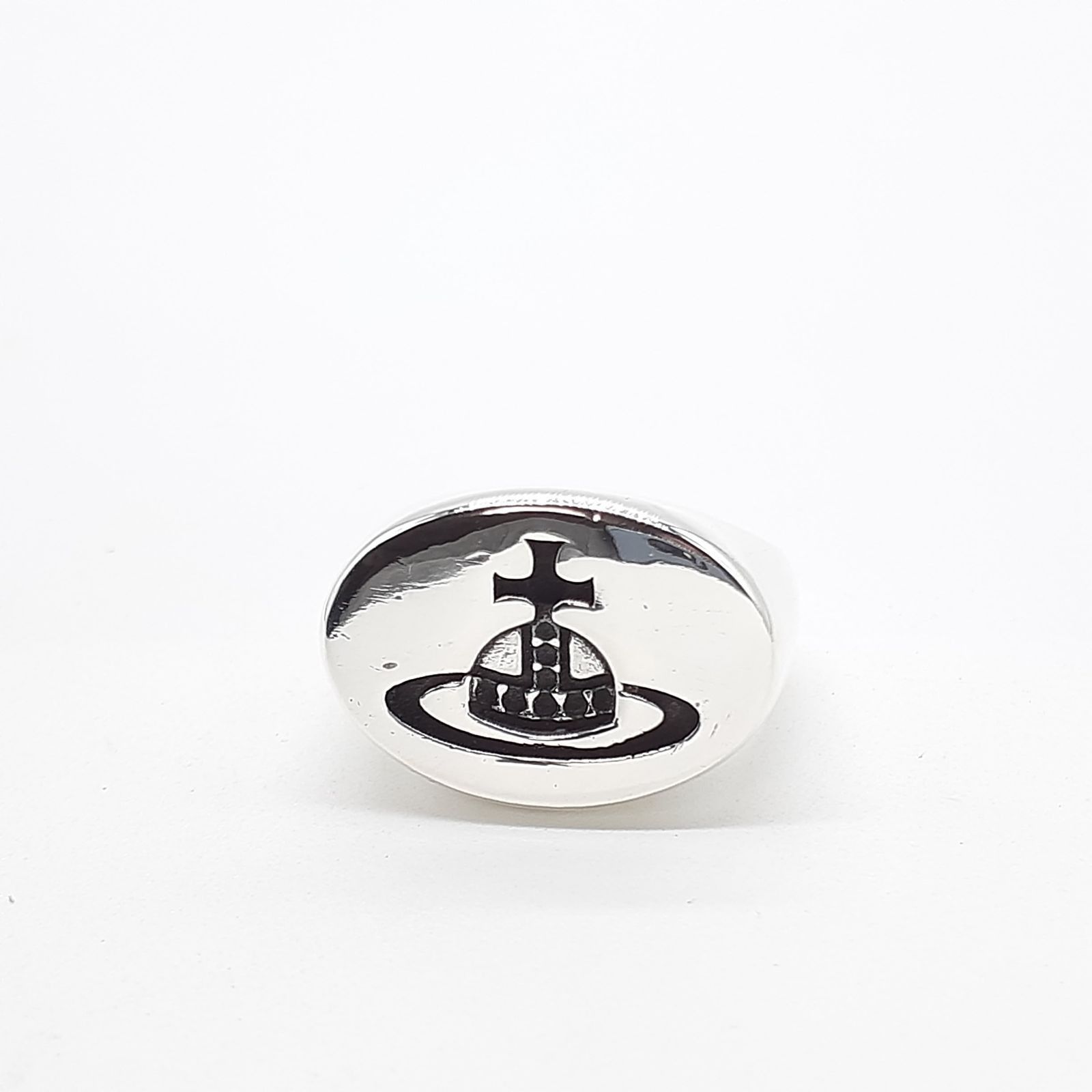 Vivienne Westwood VIVIENNE WESTWOOD Silver Orb Seal Ring XS Size 10 Size ONE SIZE - 3 Thumbnail