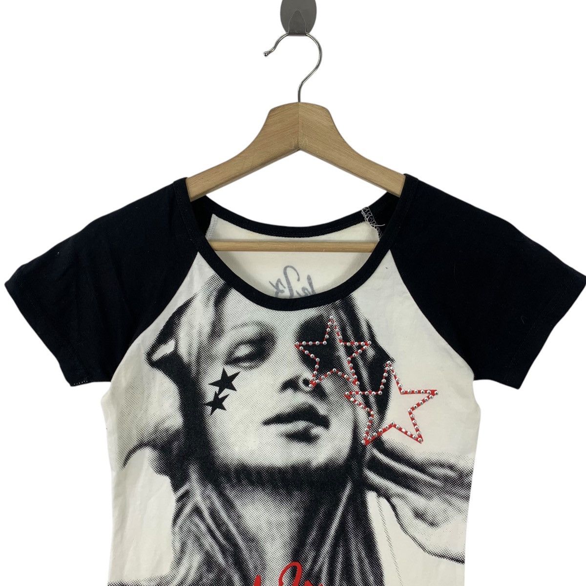 Swarovski PUNK WORLDWIDE SWAROVSKI Lucky Girl Star Tee Shirt Top Size XXS / US 00 / IT 34 - 2 Thumbnail