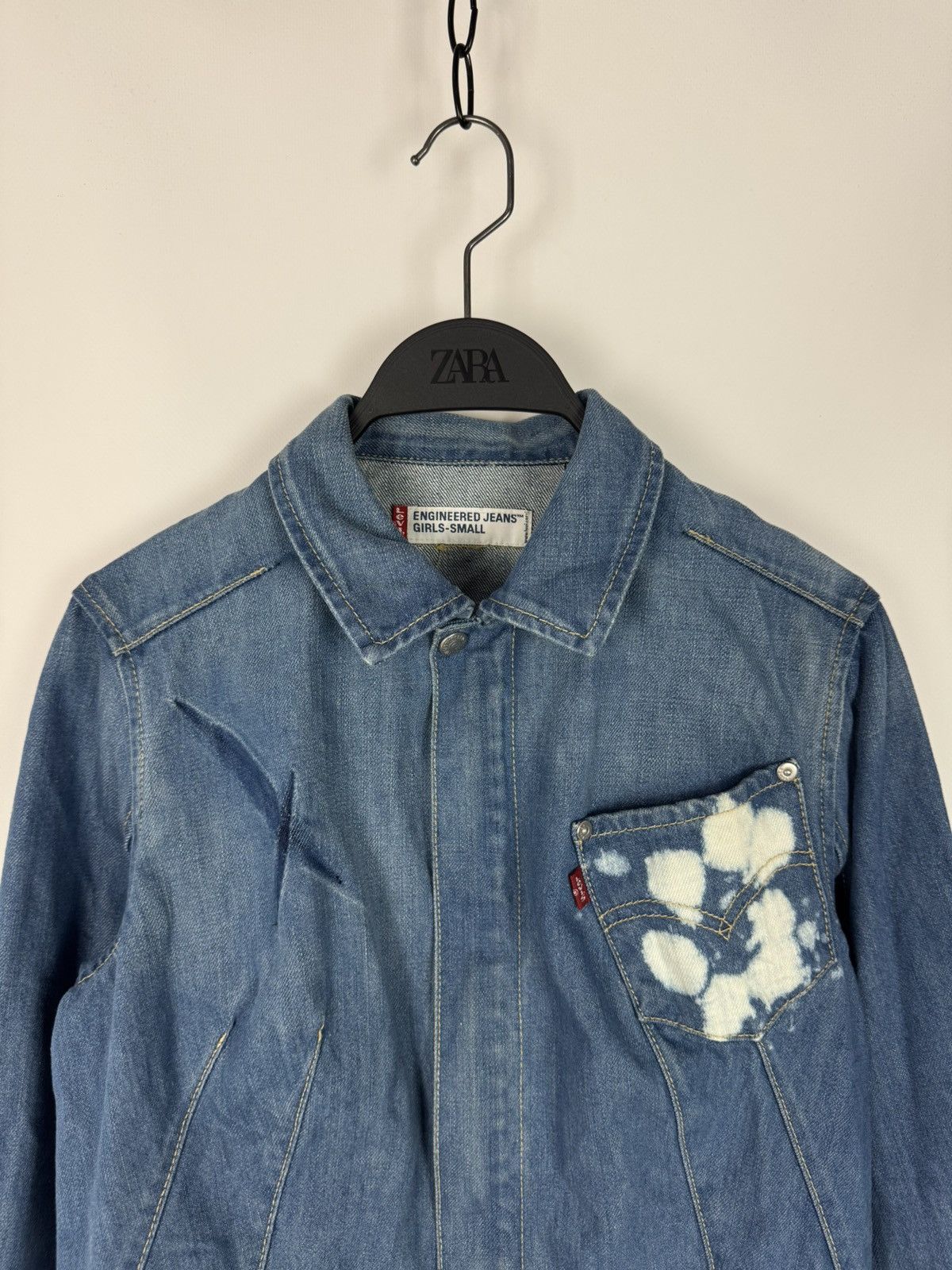 Levi's Levi’s Engineered Cropped Denim Chest Pocket Jacket Size S / US 4 / IT 40 - 3 Thumbnail