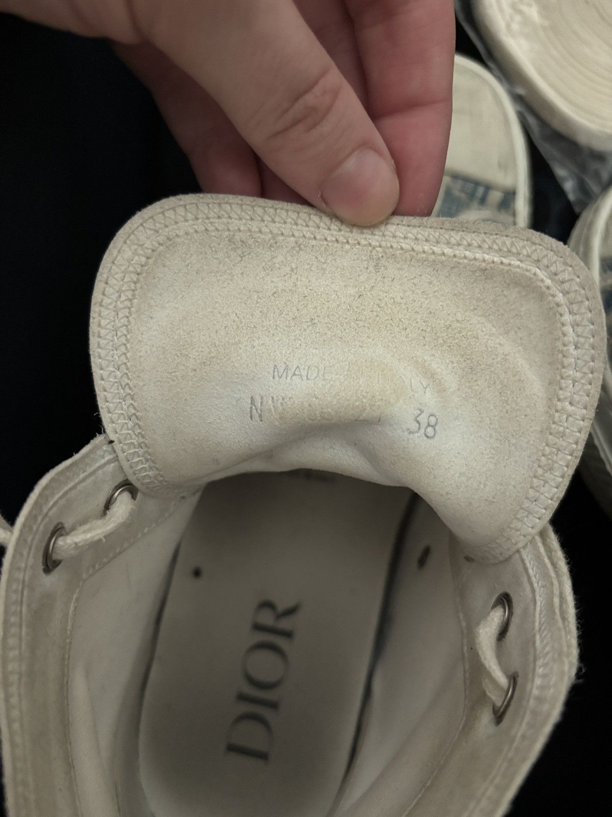 Dior Dior B23 High-Top Sneakers – Blue Oblique Kasuri Jacquard Size US 8.5 / IT 38.5 - 7 Thumbnail