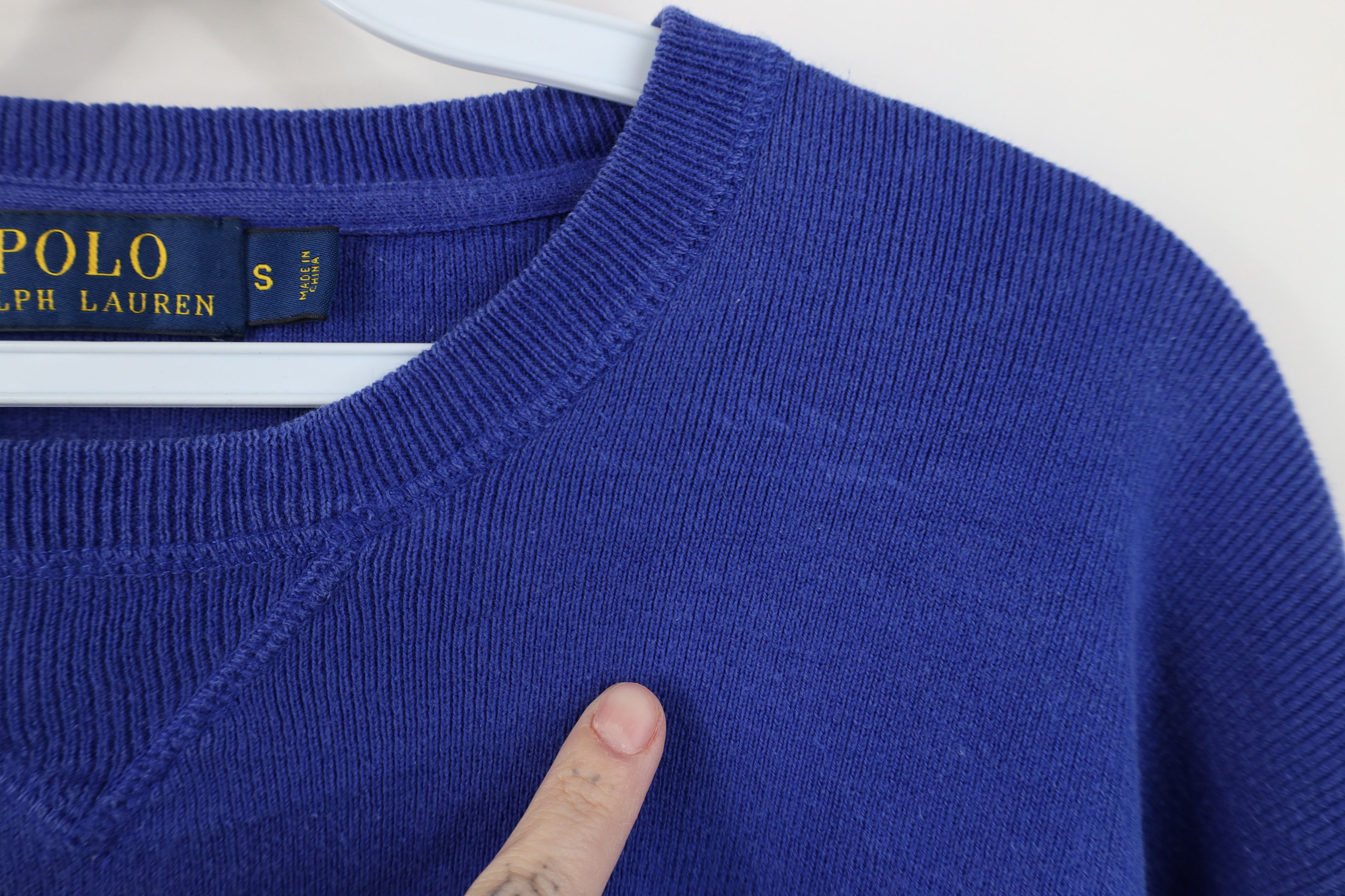 Vintage Y2K Ralph Lauren Cotton Ribbed Knit Crewneck Sweater