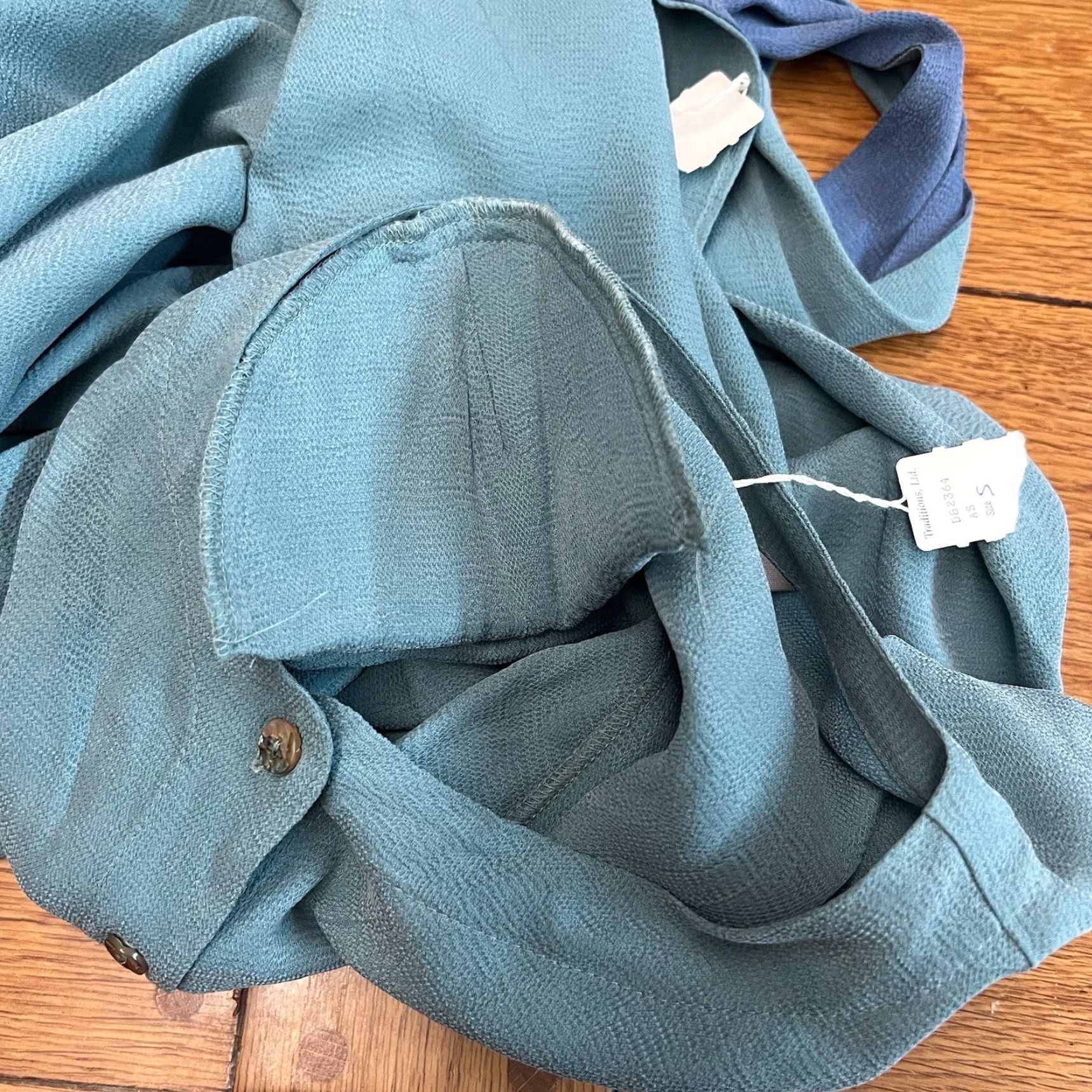 Vintage VINTAGE Moray California Milano II Cardigan W Scarf Womens M Blue Knit Sweater Cardigan 90s Womens Size M / US 6-8 / IT 42-44 - 6 Thumbnail