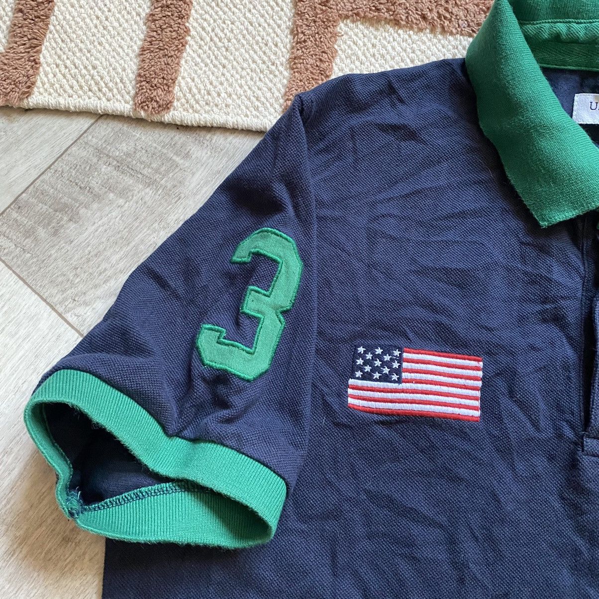 U.S. Polo Assn. US POLO ASSOCIATION USA FLAG Y2K RAP STYLE POLO T SHIRT Size US L / EU 52-54 / 3 - 3 Thumbnail