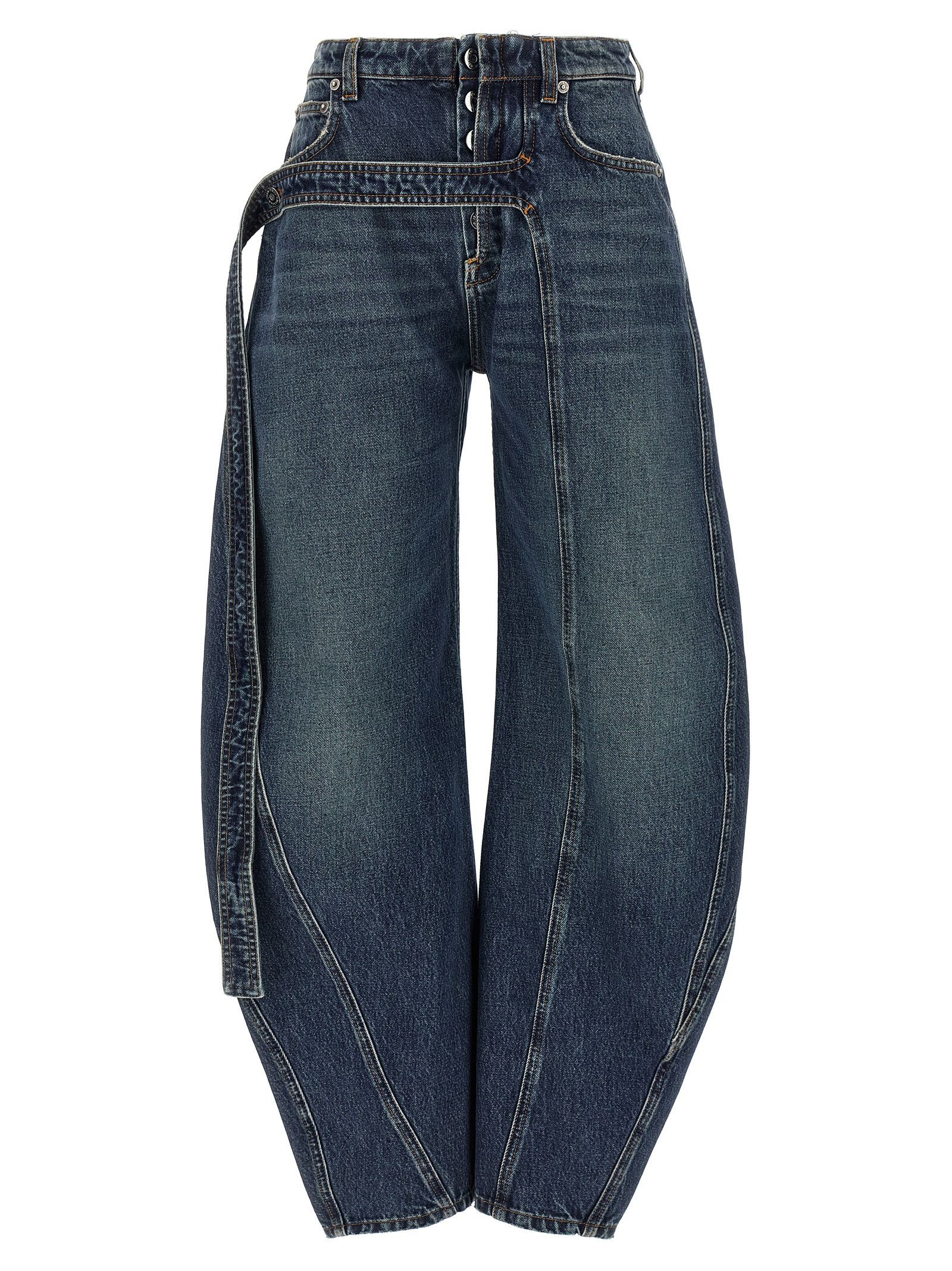 Jean Paul Gaultier 'The Blue Denim Strap' jeans Size 25" / US 0 / IT 36 - 1 Thumbnail