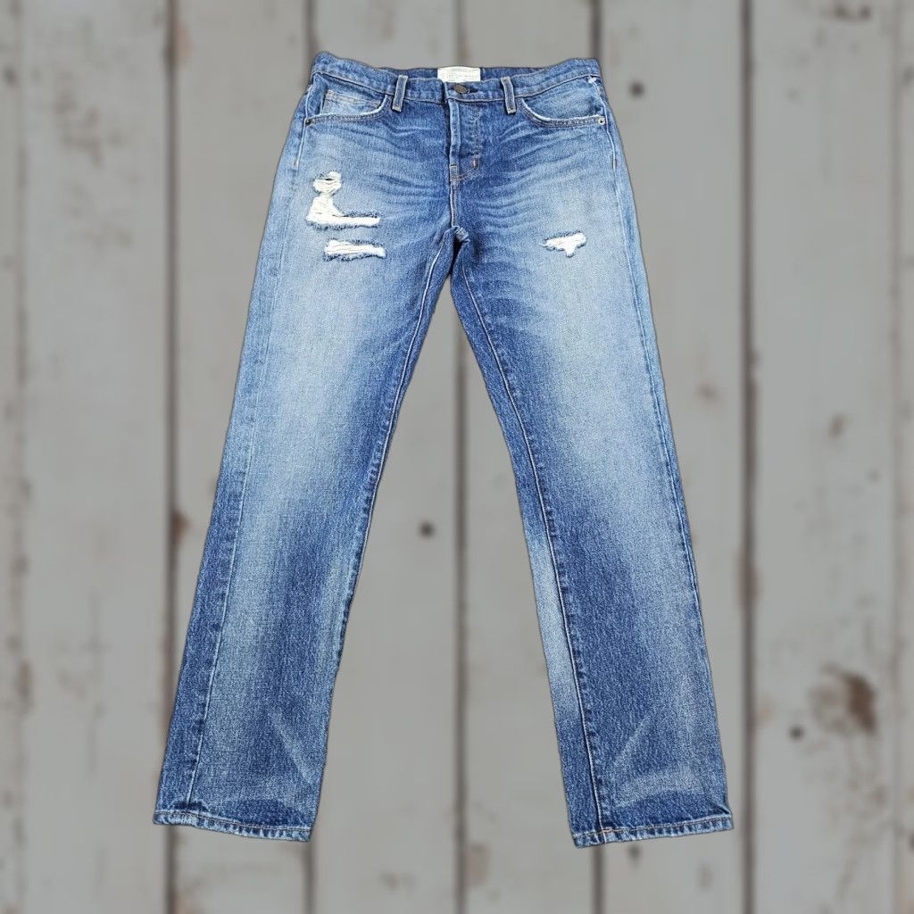 Vintage Current/Elliott Jeans Womens 26 Skinny Mid Rise Distressed Blue Denim 29x28 Size 26" / US 2 / IT 38 - 1 Thumbnail