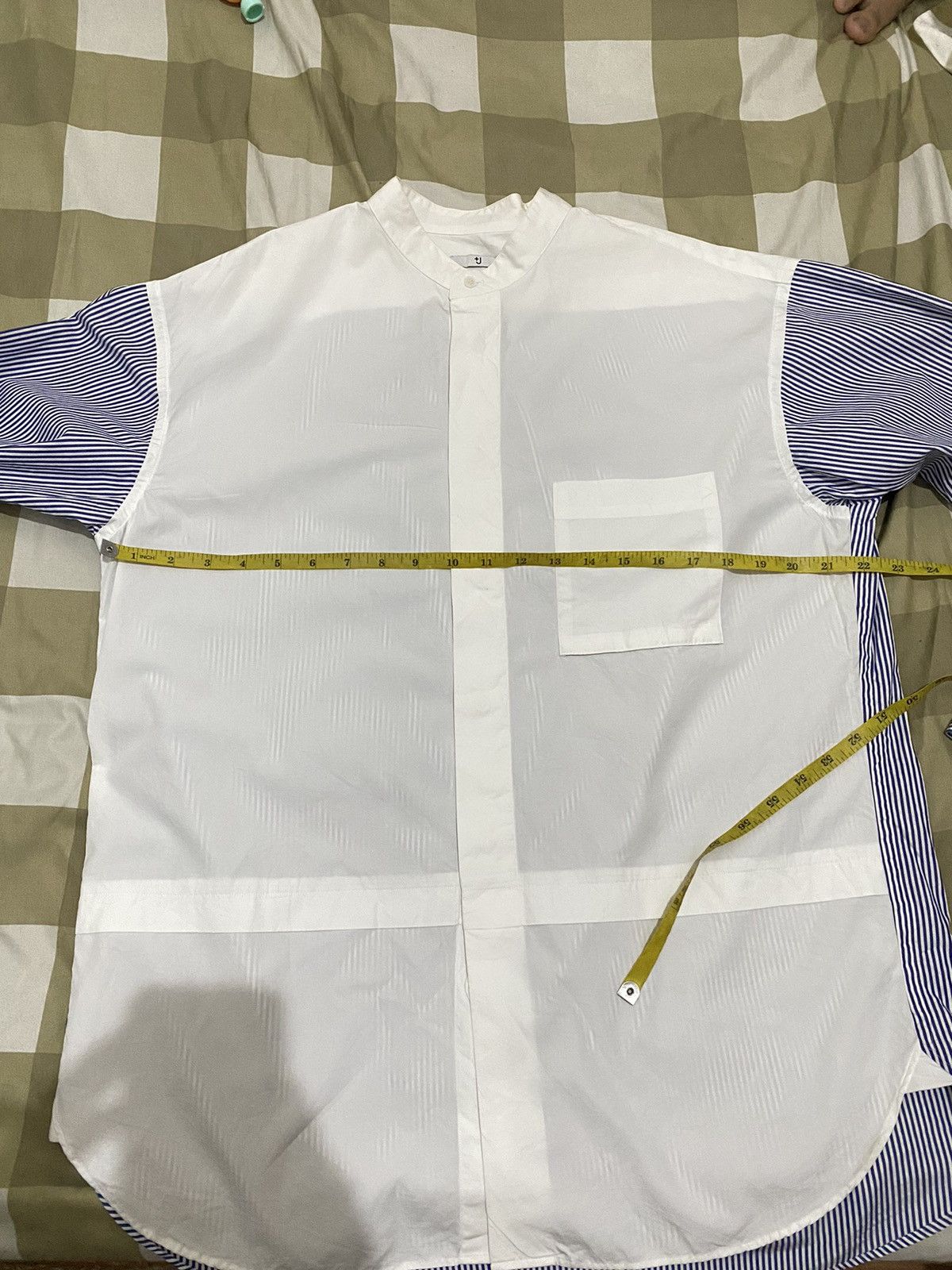 Jil Sander × Uniqlo Uniqlo x Jil sander stripe oversize hidden button Shirt Size US L / EU 52-54 / 3 - 14 Thumbnail