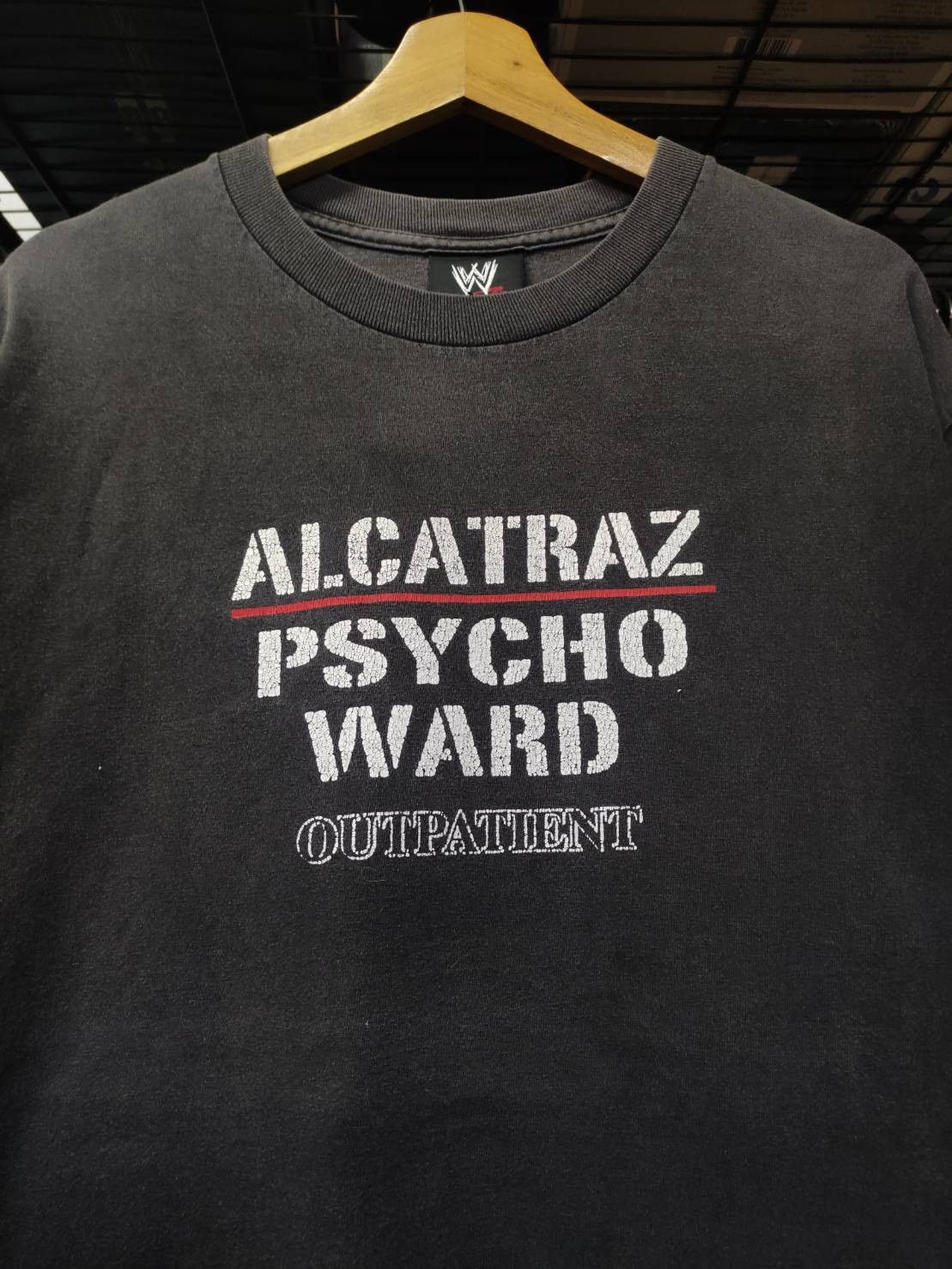 WWE Vtg 00's WWE " Alcatraz Psycho Ward " Outpatient T-Shirt Size US L / EU 52-54 / 3 - 1 Thumbnail