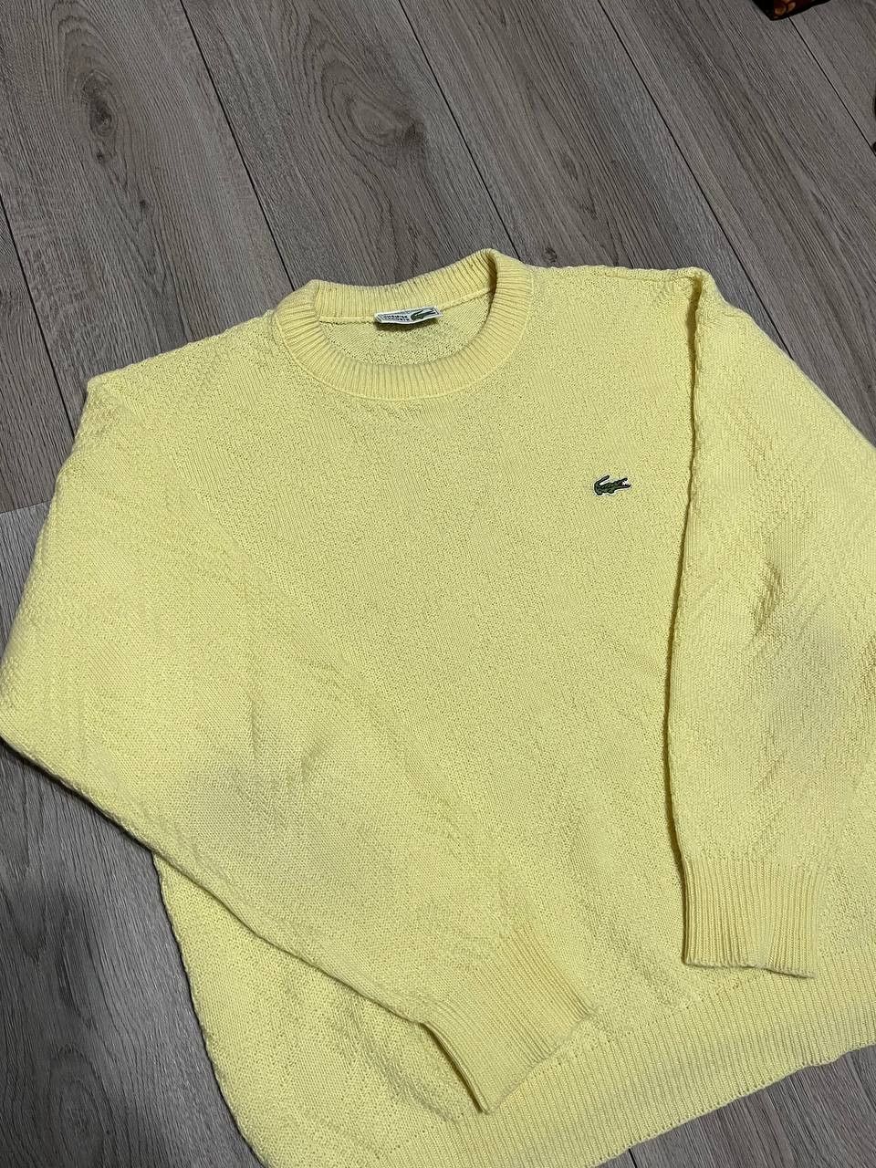 Lacoste VINTAGE 90's LACOSTE CHEMISE knit Yellow Wool sweater Size US M / EU 48-50 / 2 - 2 Thumbnail