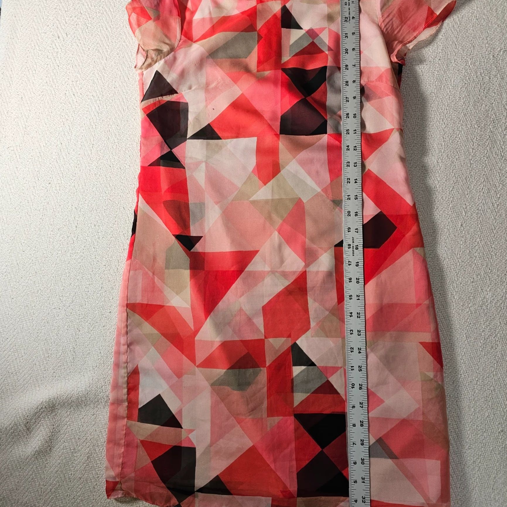 Vince Camuto Vince Camuto Dress Womens 2P Chiffon Above Knee Allover Print Shift Size 26" / US 2 / IT 38 - 3 Thumbnail