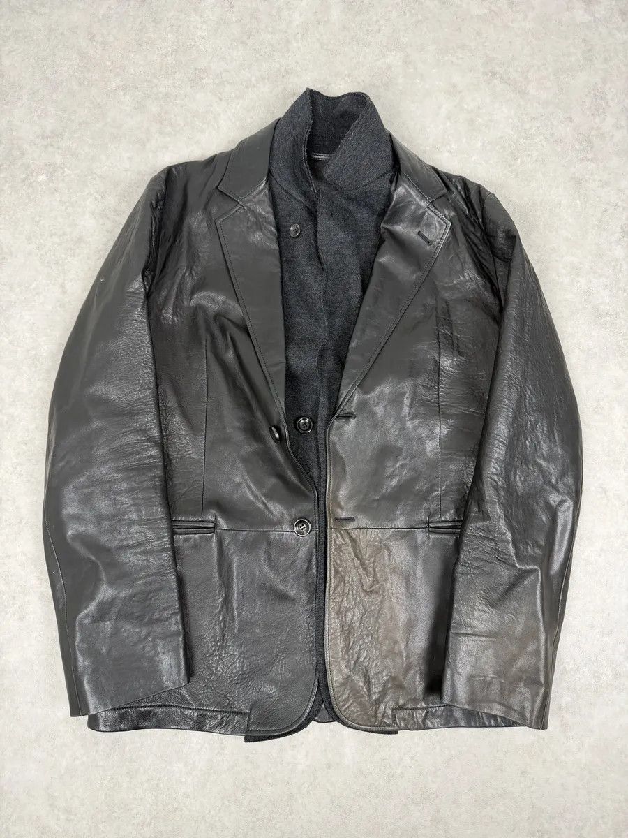 Armani Collezioni 2000s Armani Faded Black Layered Blazer Jacket Size US M / EU 48-50 / 2 - 5 Thumbnail