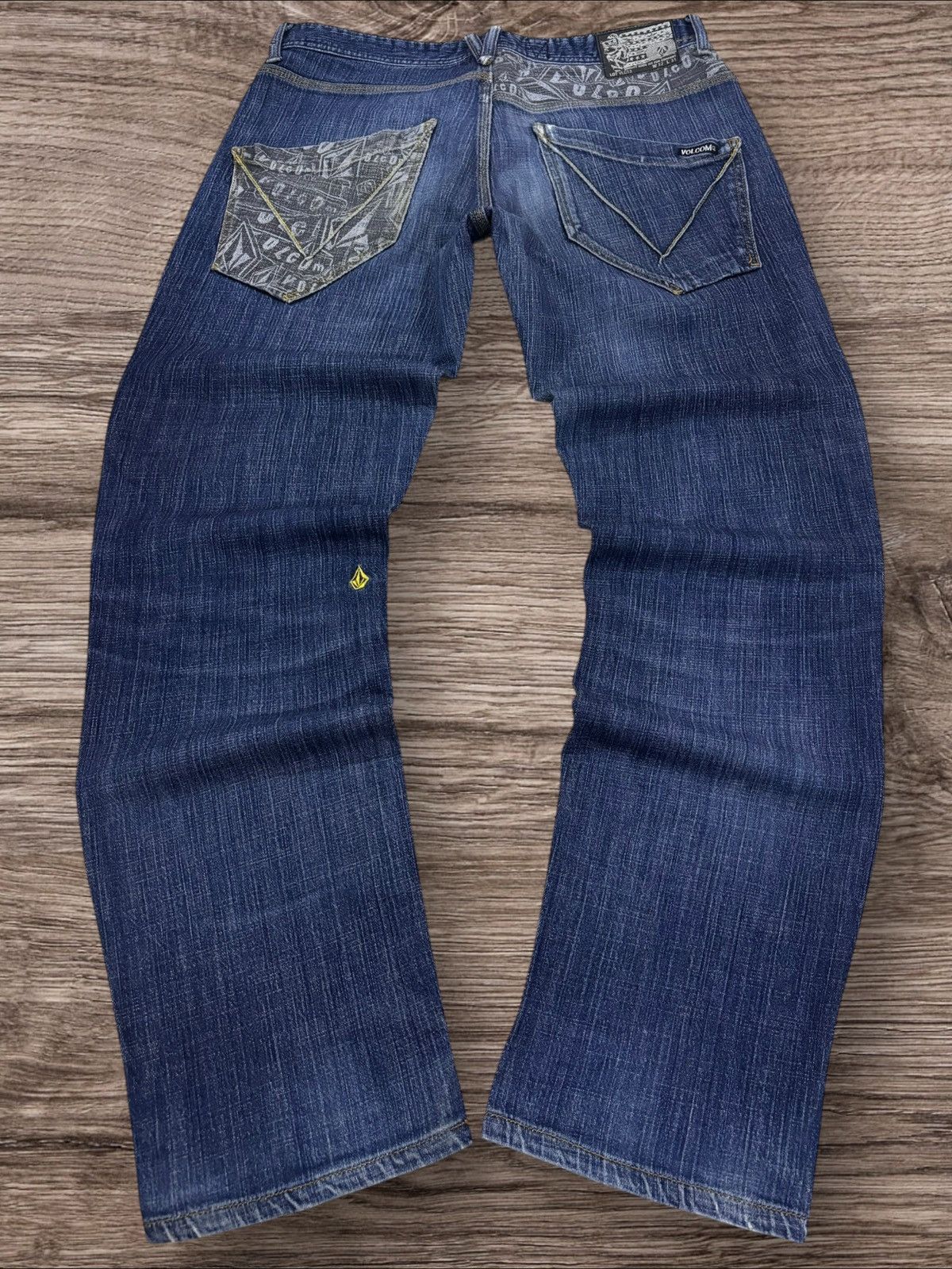 Deadstock Volcom Asymmetrical Graphic Back Pocket Jeans