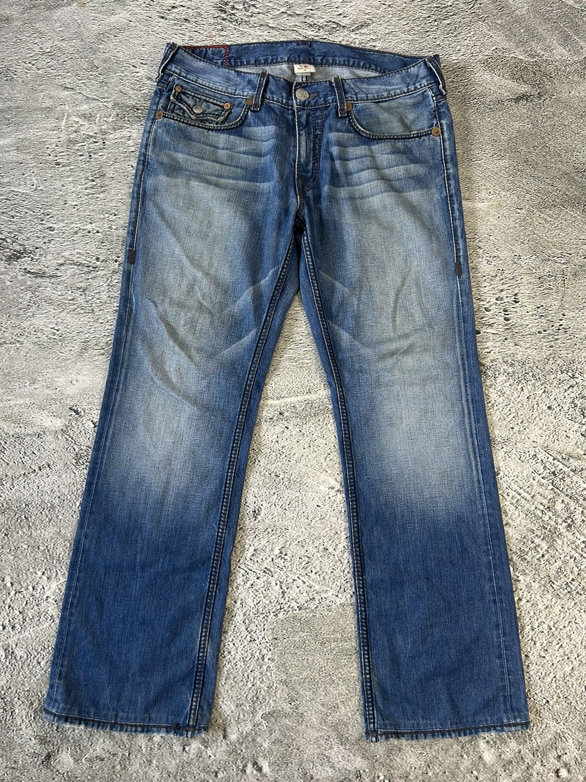 True Religion × Vintage True Religion vintage blue jeans Ricky thick stitching Y2K Size US 36 / EU 52 - 7 Thumbnail