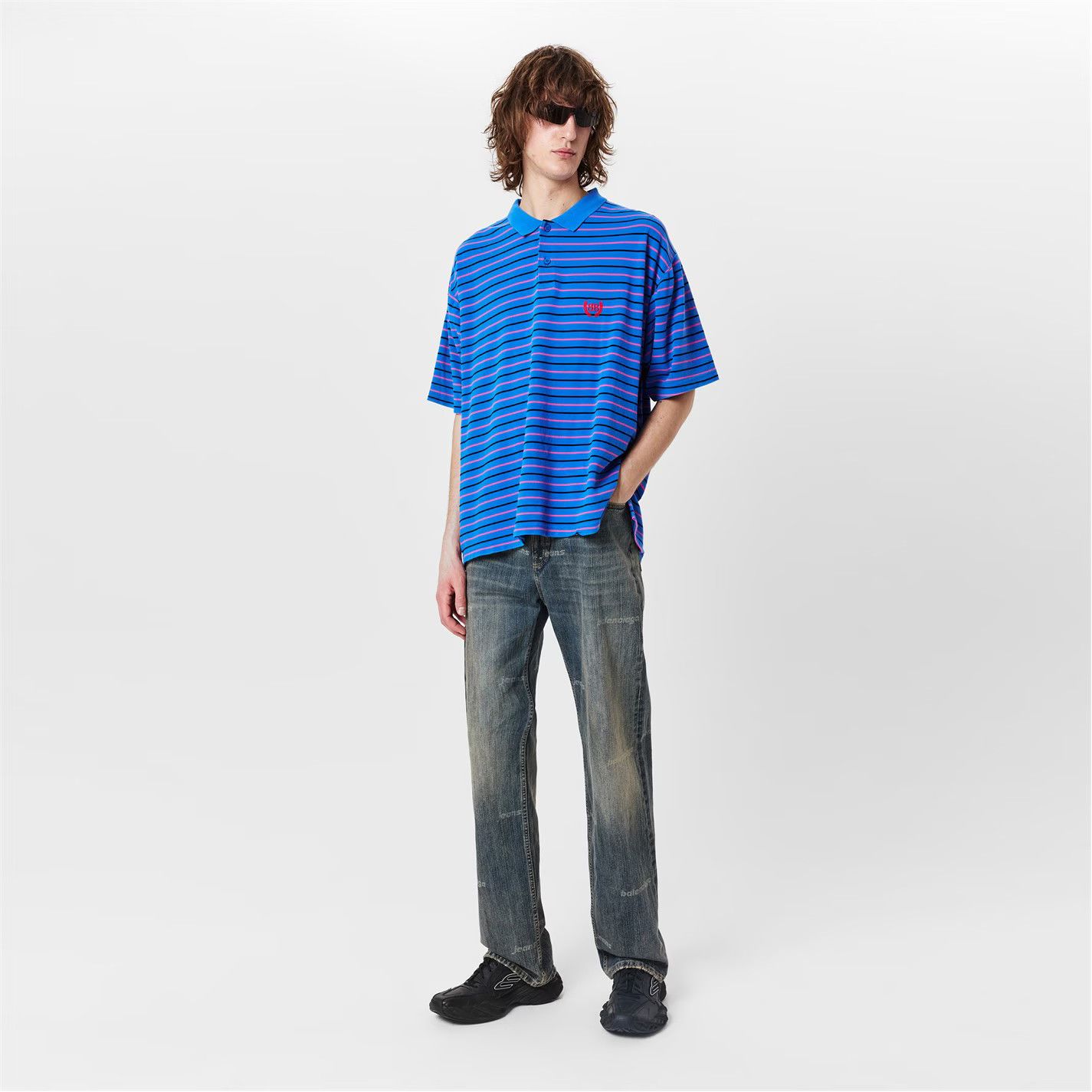 Balenciaga o1g2r1mq0226 Regular Short Sleeve Polo Shirt In Multicolor Size US M / EU 48-50 / 2 - 3 Thumbnail