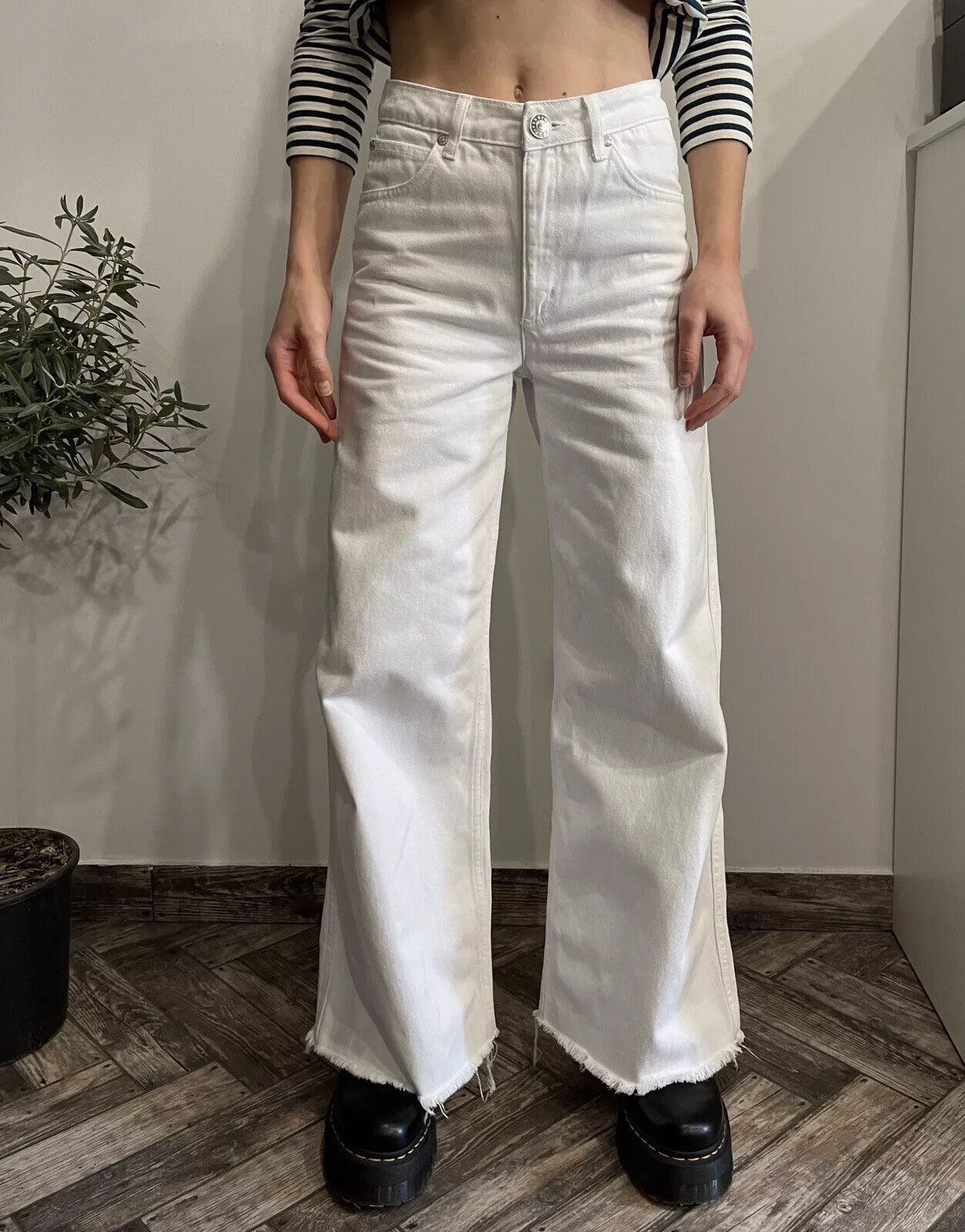 Sandro SANDRO Womens Jeans Pants Flared High Waist Wide Leg Size 36 Size 26" / US 2 / IT 38 - 3 Thumbnail