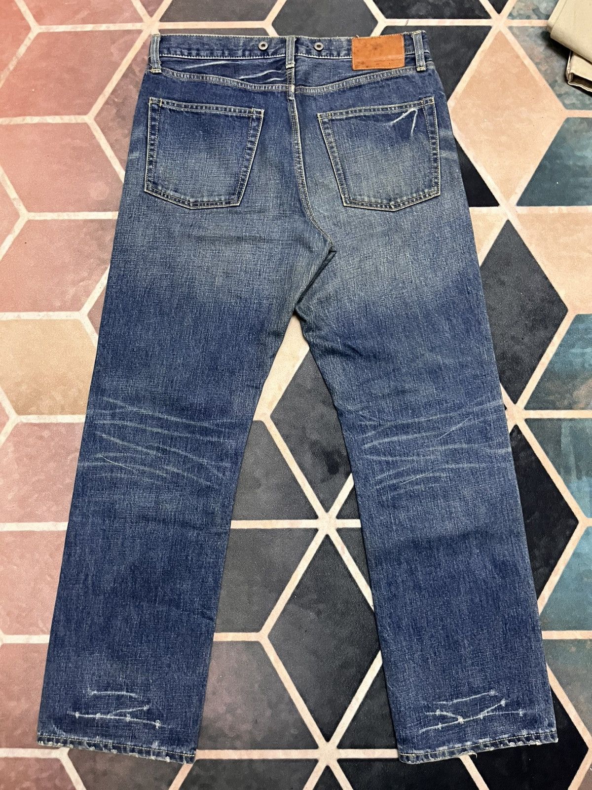 Japanese Brand journal standard distressed selvedge vintage big e style Size US 32 / EU 48 - 17 Thumbnail