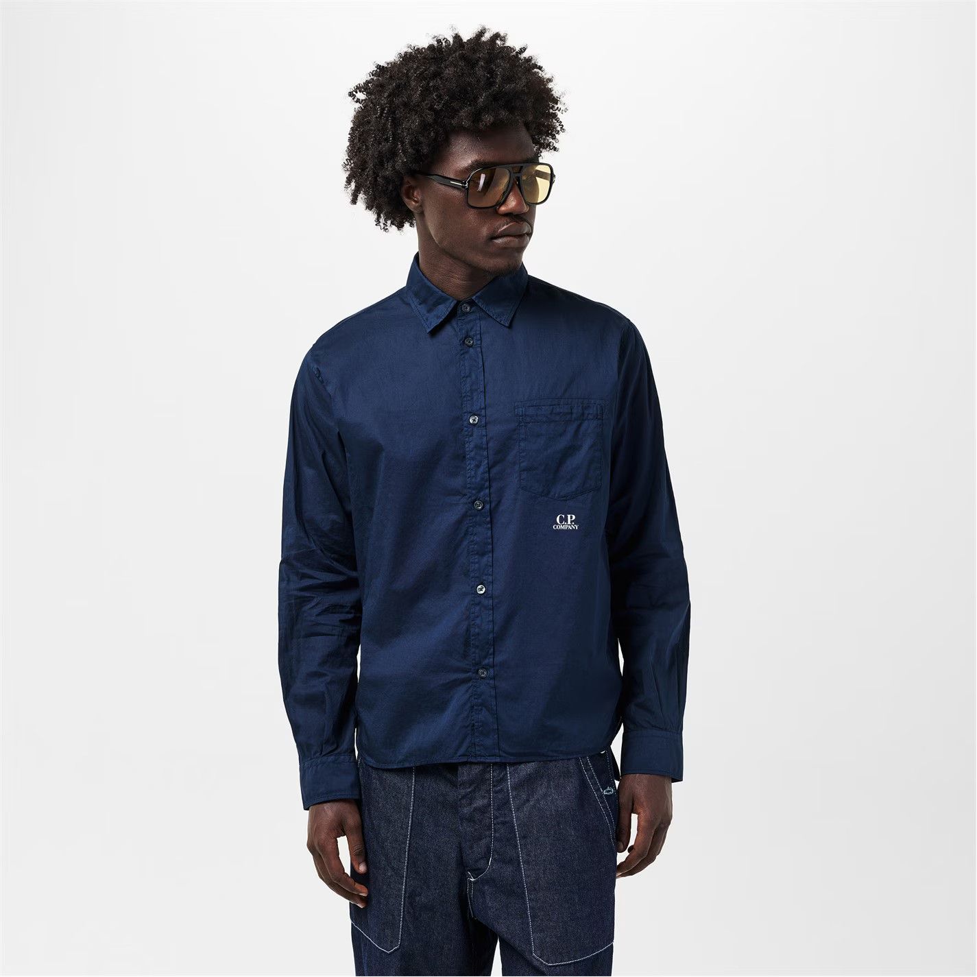 C.P. Company o1g2r1mq0426 Long Sleeve Shirt in Blue Size US L / EU 52-54 / 3 - 3 Thumbnail