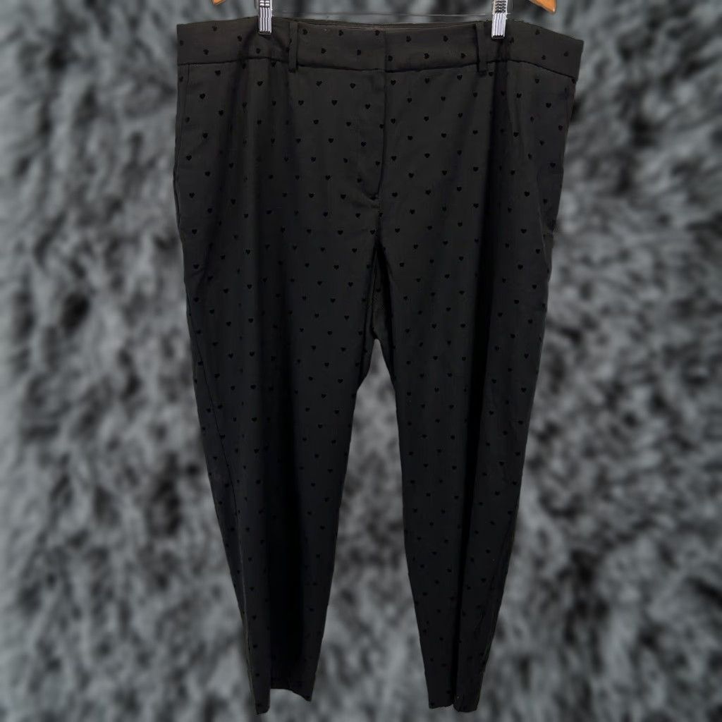 Talbots NEW! Talbots Black Dress Pants 24W Plus Velvet Hearts Valentines Day Hampshire Size 42" / US 20 - 1 Thumbnail