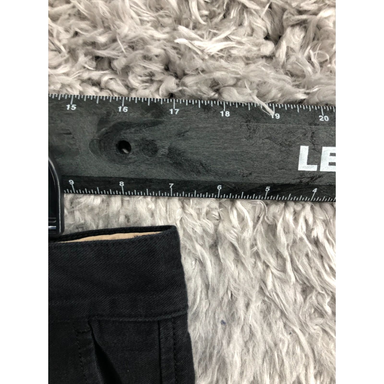 Dockers DOCKERS Signature Khaki Straight Pants Mens Regular 33 Black 5-Pocket Knit Stretch City Size US 33 - 2 Thumbnail