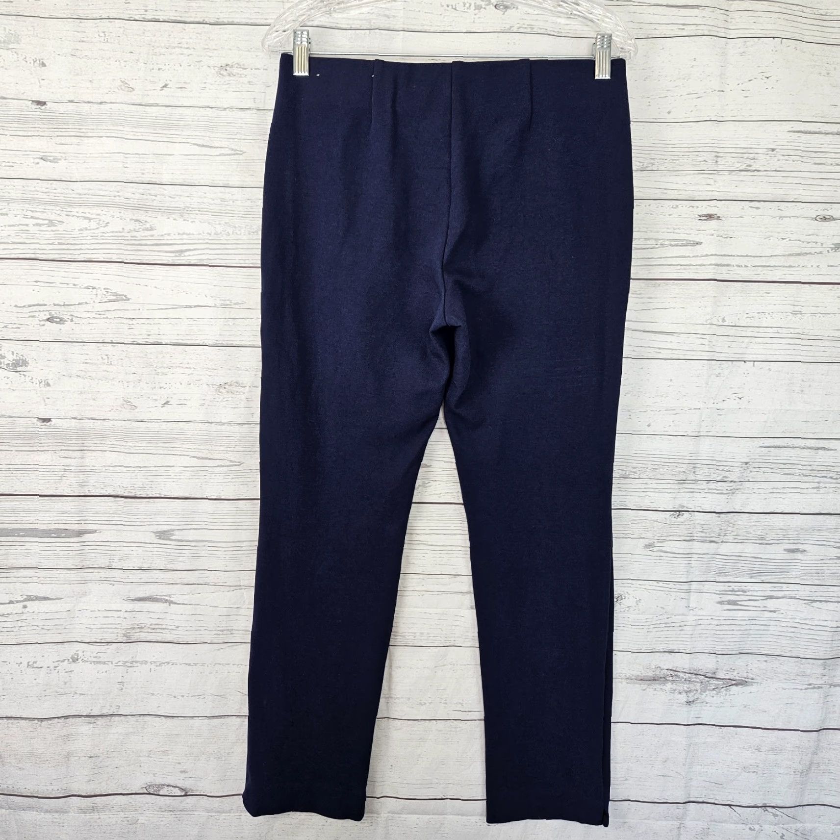 Vintage VINTAGE? No, it's not vintage. Chico's women's ankle pants size 4 blue pull on mid rise knit ponte pants Size 27" / US 4 / IT 40 - 3 Thumbnail