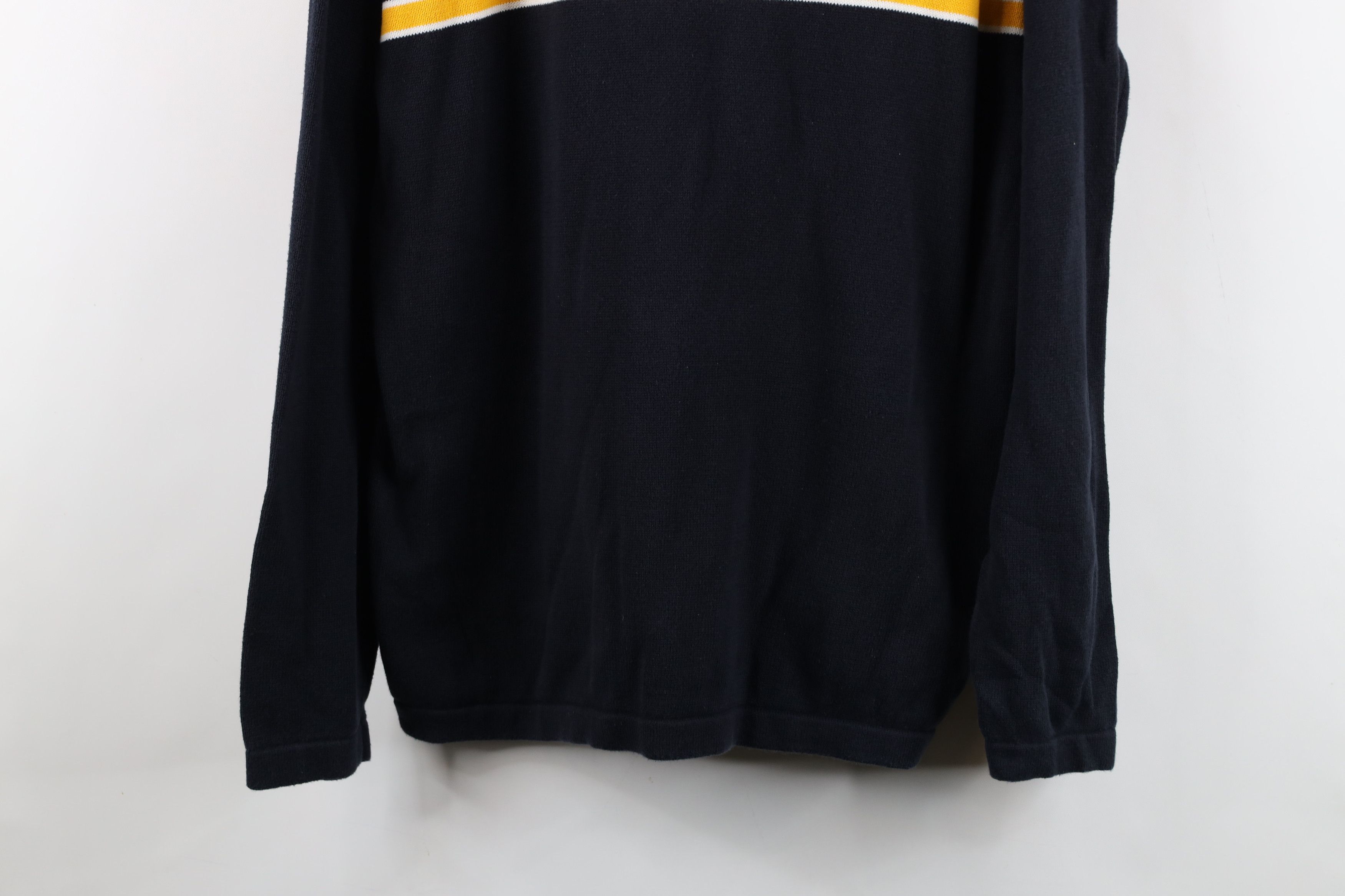 Nautica Vintage 90s Nautica Spell Striped Cotton Knit Sweater Blue Size US L / EU 52-54 / 3 - 3 Thumbnail