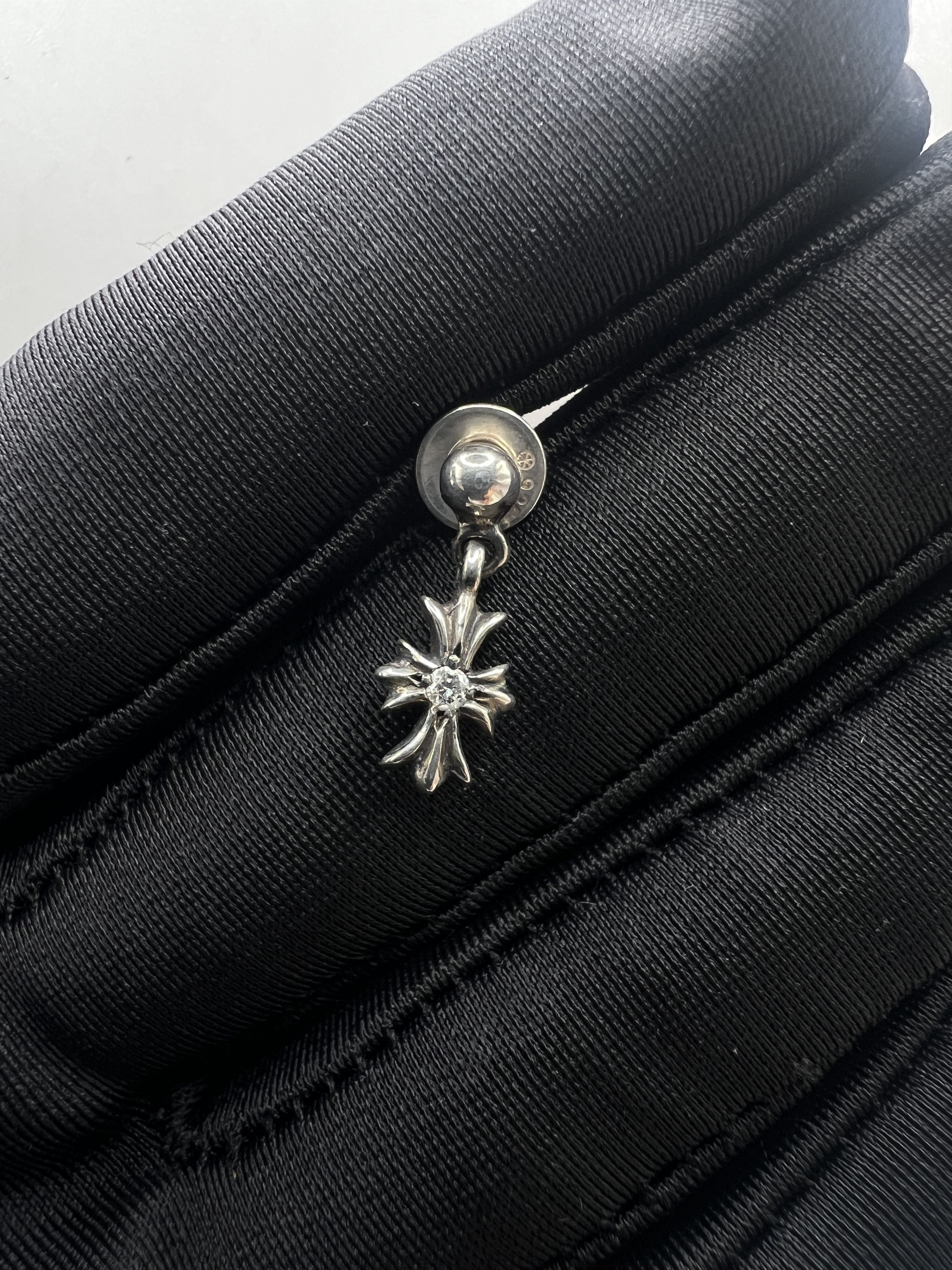 Chrome Hearts Chrome Hearts Tiny-E Pave A Diamond Drop Earring Size ONE SIZE - 1 Thumbnail