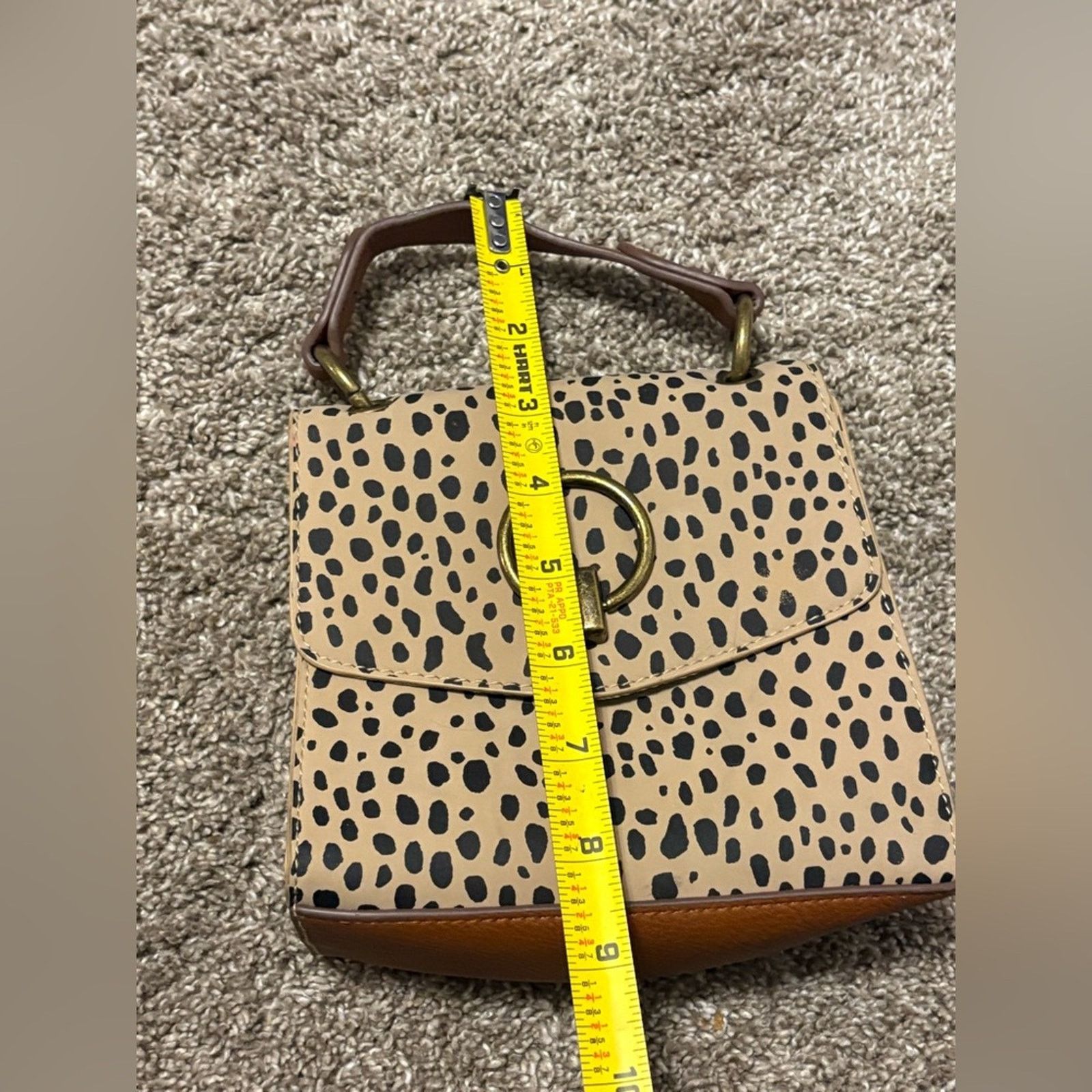 Vintage (Universal Thread) Leopard Bag w/ Magnetic Closure: 9” x 6” Size ONE SIZE - 6 Thumbnail