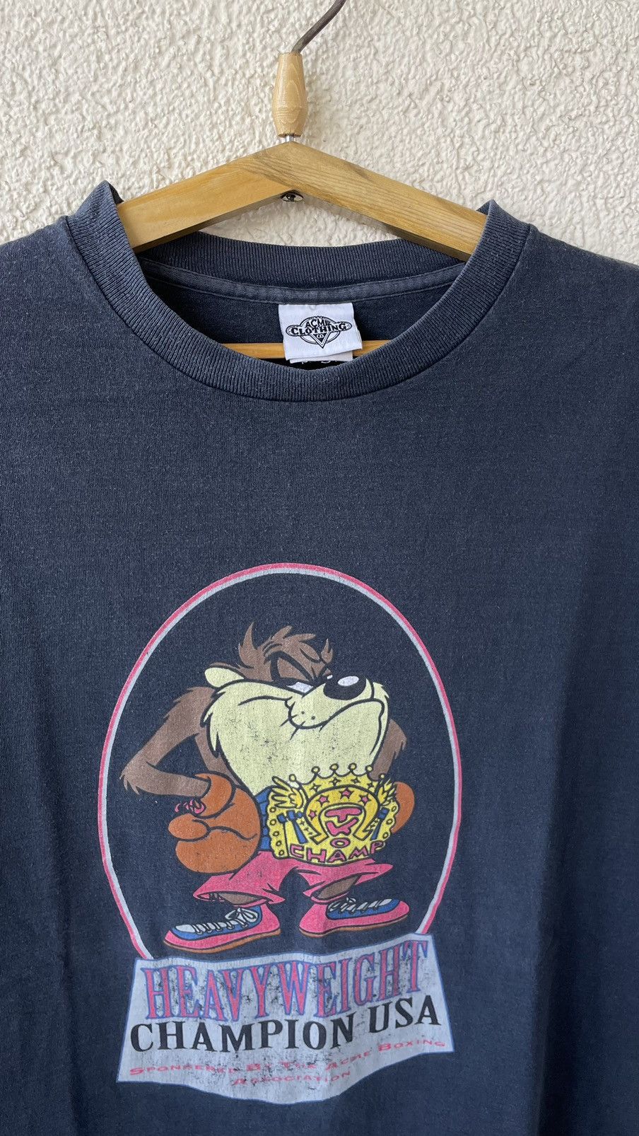 Cartoon Network × Vintage × Warner Bros Warner Bros Looney Tunes Taz Boxing Vintage T-Shirt 1991 Size US XL / EU 56 / 4 - 3 Thumbnail
