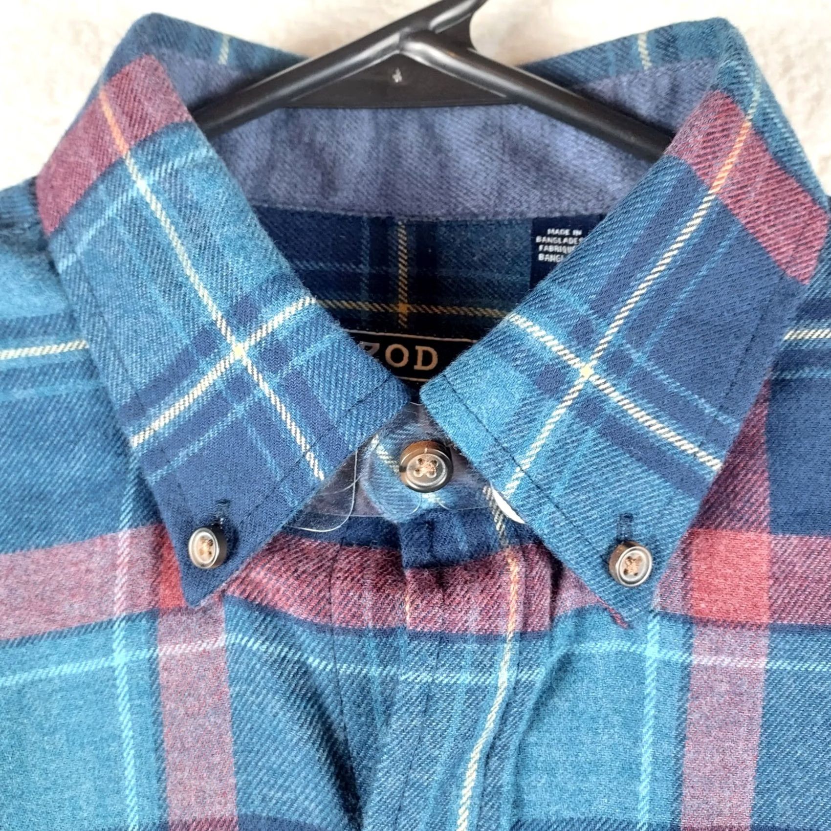 Izod VINTAGE IZOD Men’s Plaid Flannel Shirt Small Blue Red Button-Down Long Sleeve NWT Size US S / EU 44-46 / 1 - 5 Thumbnail