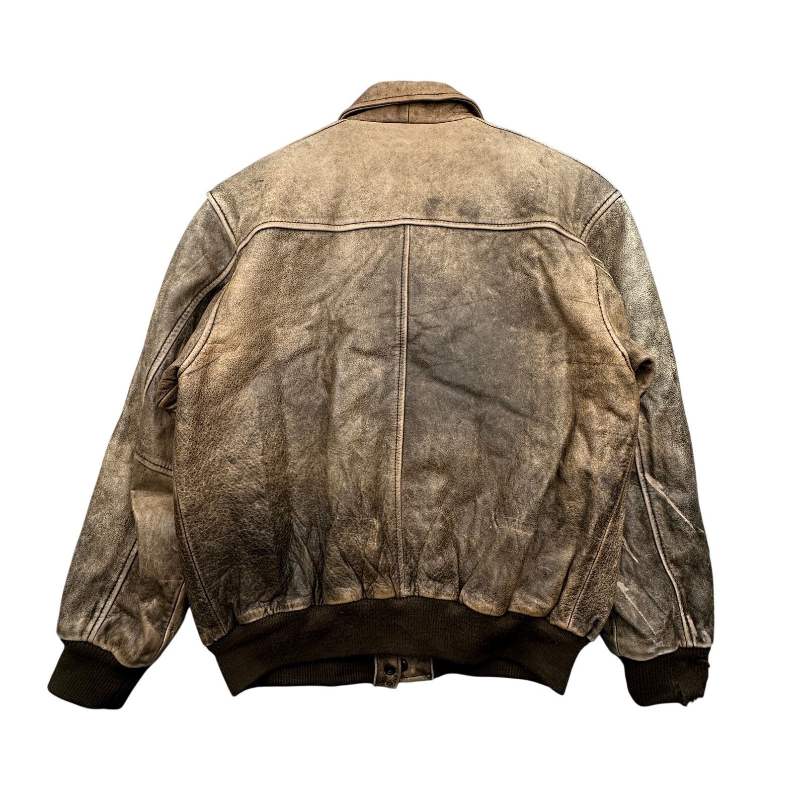 Aeropostale Vintage Aeropostale A-2 Bomber Leather Jacket Medium Flight Size US M / EU 48-50 / 2 - 2 Thumbnail