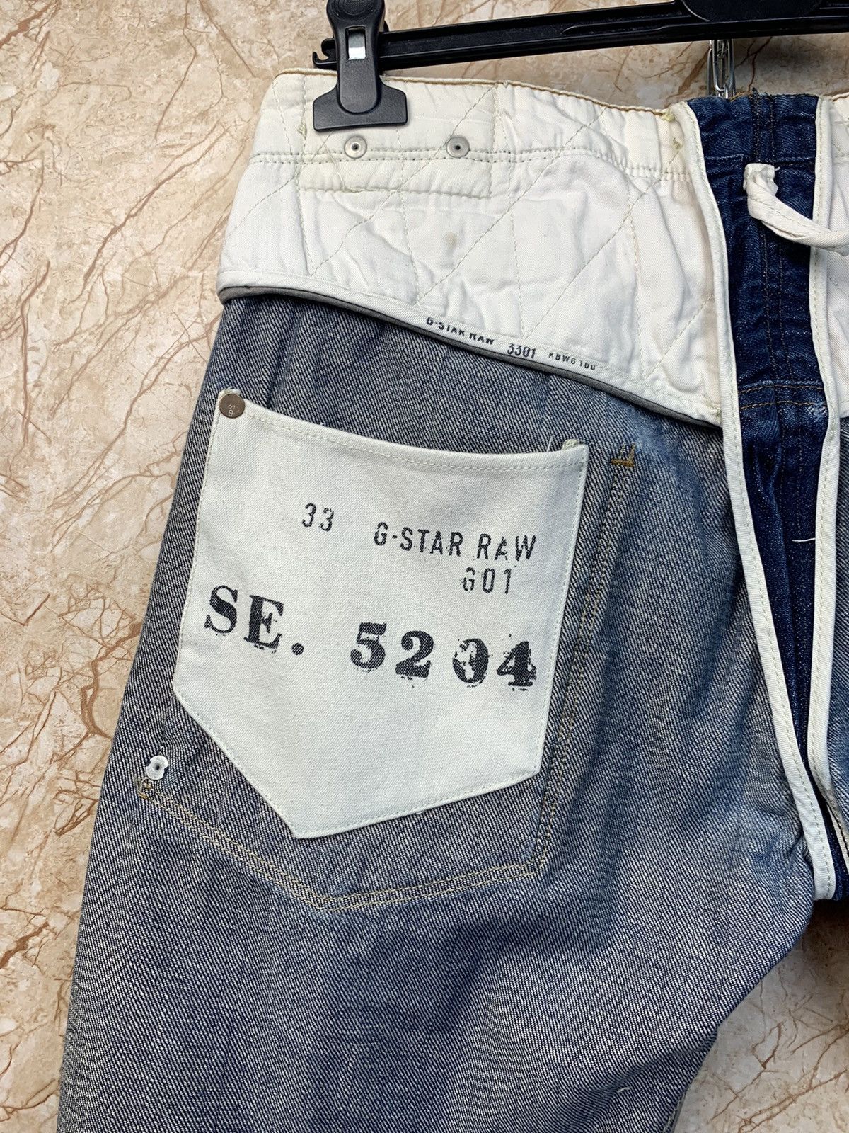G-Star Lumber Narrow Handcrafted Buckle Back Selvedge Denim Jeans Size US 31 - 19 Thumbnail