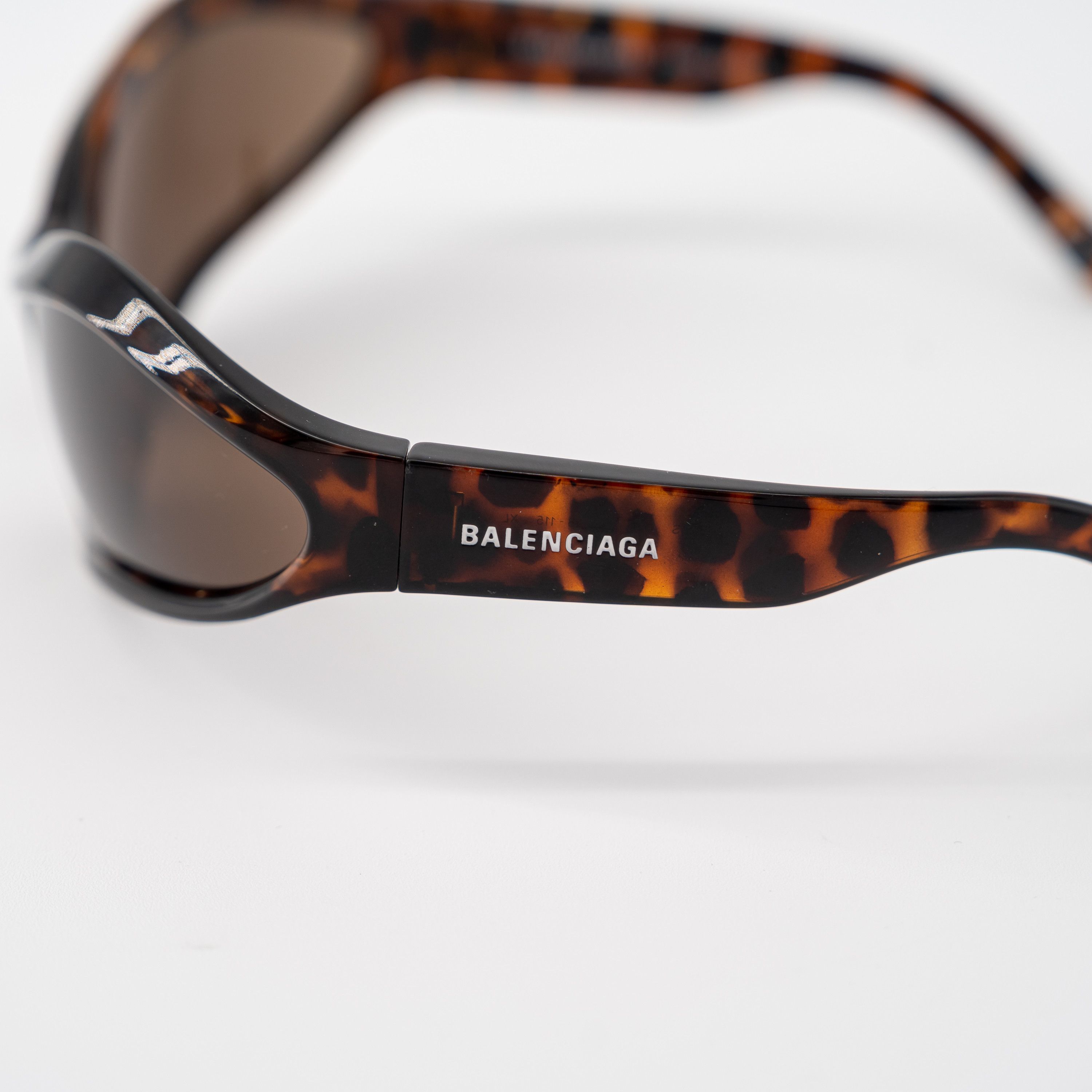 Balenciaga BALENCIAGA FENNEC Brown Angular Oval Sunglasses oversized Size ONE SIZE - 3 Thumbnail