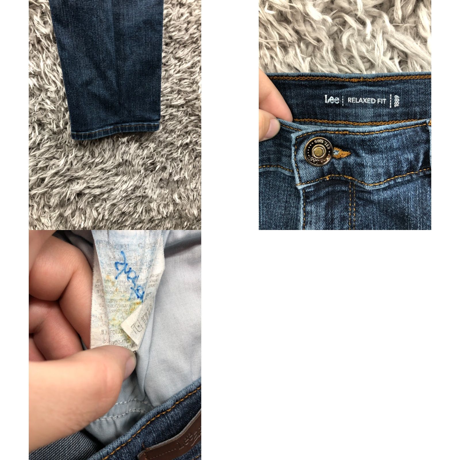 Lee Lee Relaxed Fit Jeans Womens Size 8 Mid Rise Dark Wash Blue Denim Size 30" / US 8 / IT 44 - 8 Thumbnail