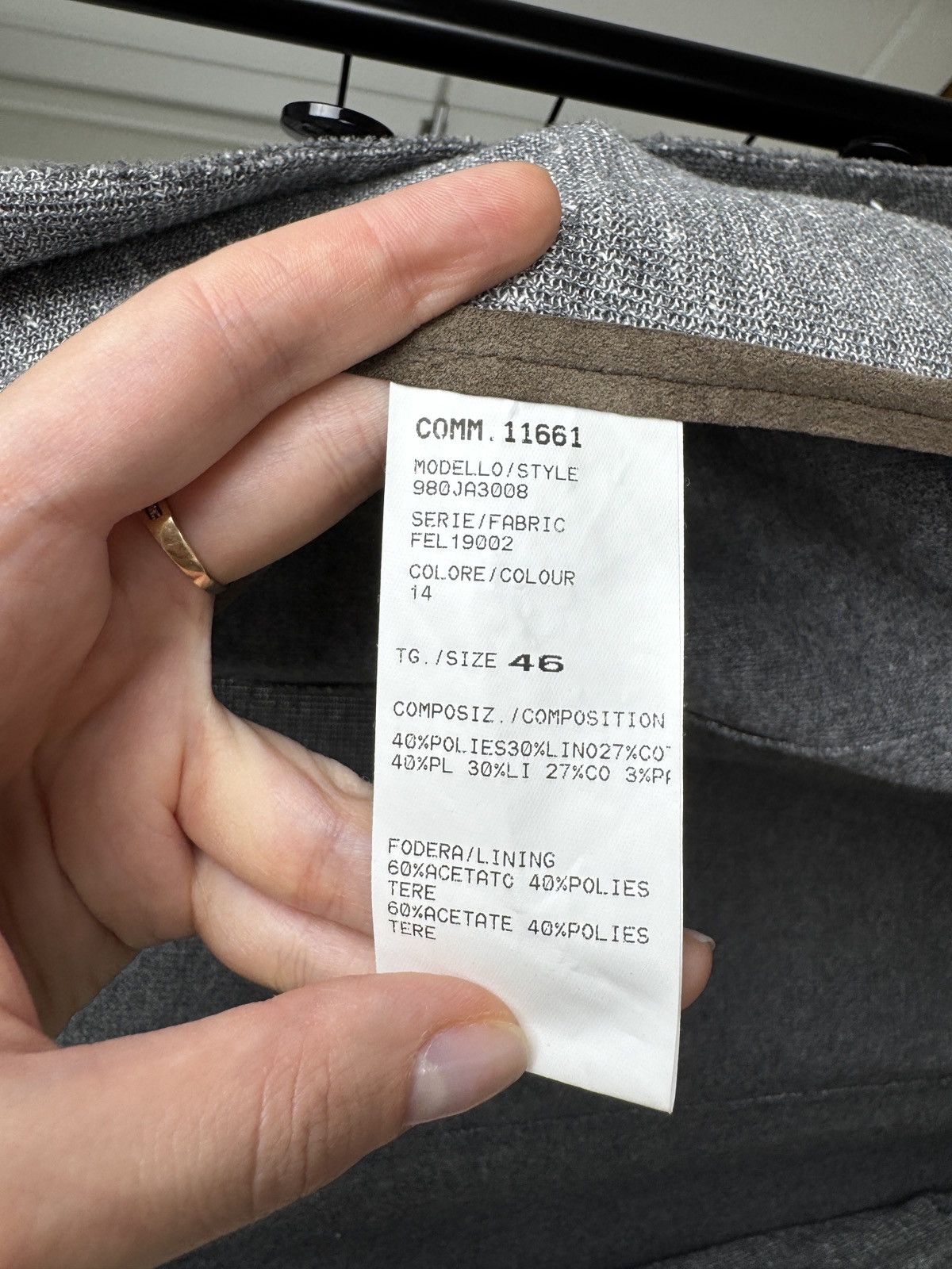 Eleventy Eleventy grey linen blend made in italy blazer coat Size L / US 10 / IT 46 - 11 Thumbnail