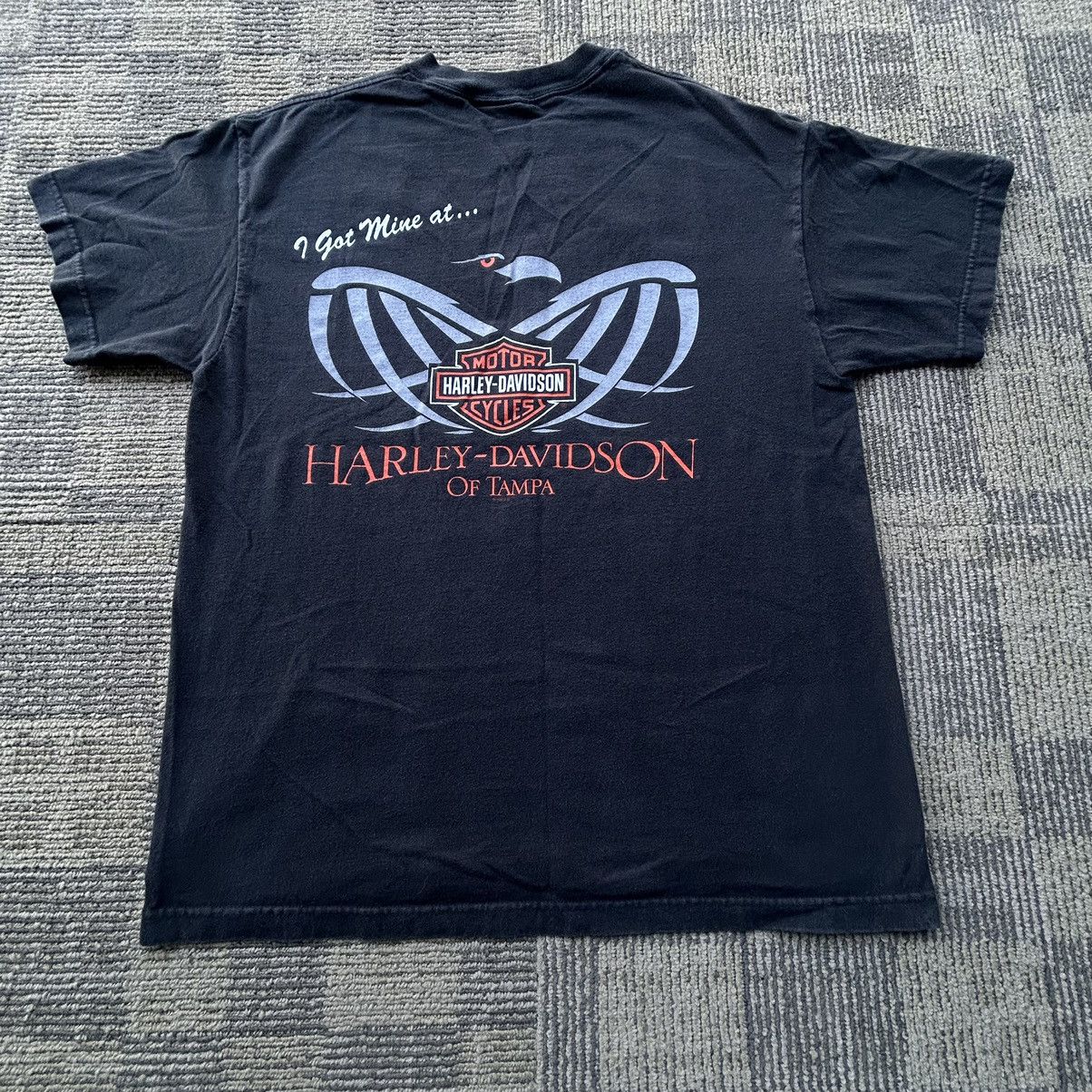 Harley Davidson Vintage 1999 Harley Davidson Tampa FL Double Sided T-shirt Size US L / EU 52-54 / 3 - 5 Thumbnail