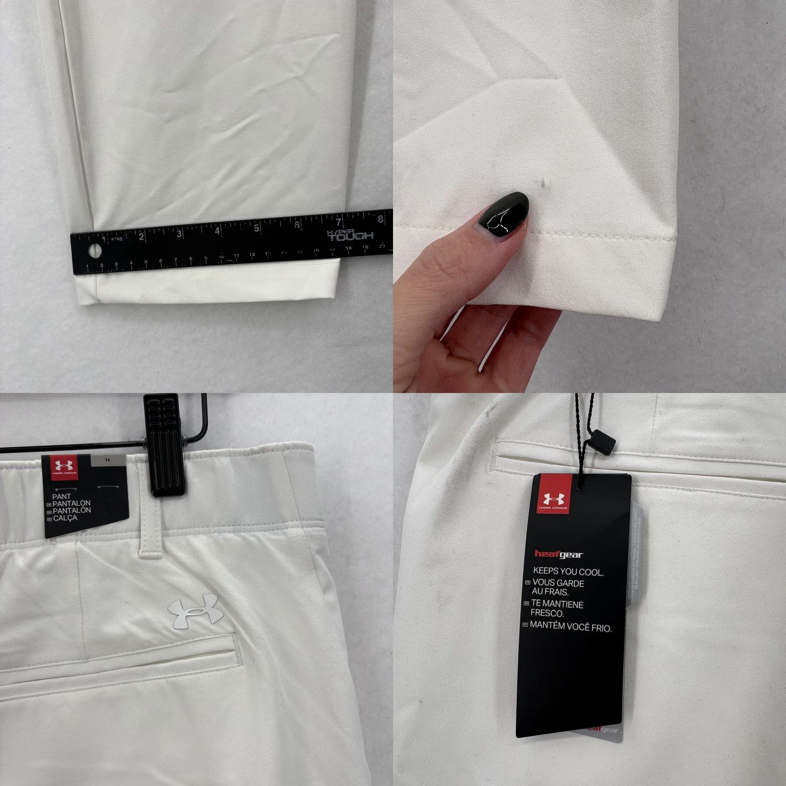 Under Armour Under Armour Pants Womens 14 White HeatGear Golf Trousers Stretch Sport Travel Size 36" / US 14 / IT 50 - 9 Thumbnail