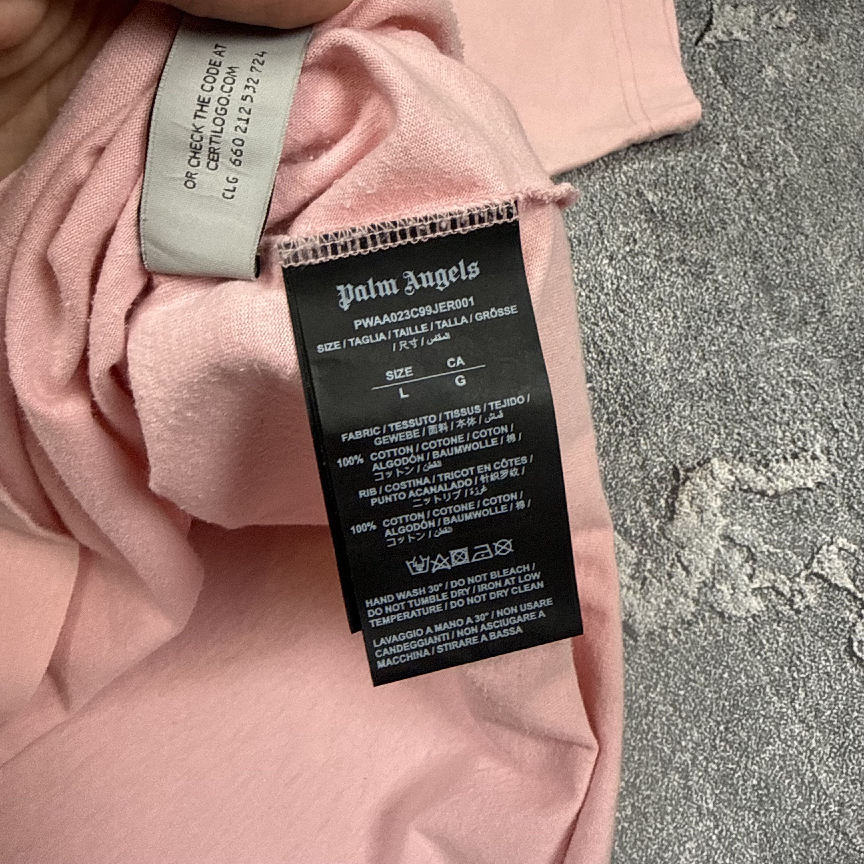 Palm Angels Palm Angels Pink Classic Logo Oversized T-shirt Size US L / EU 52-54 / 3 - 9 Thumbnail