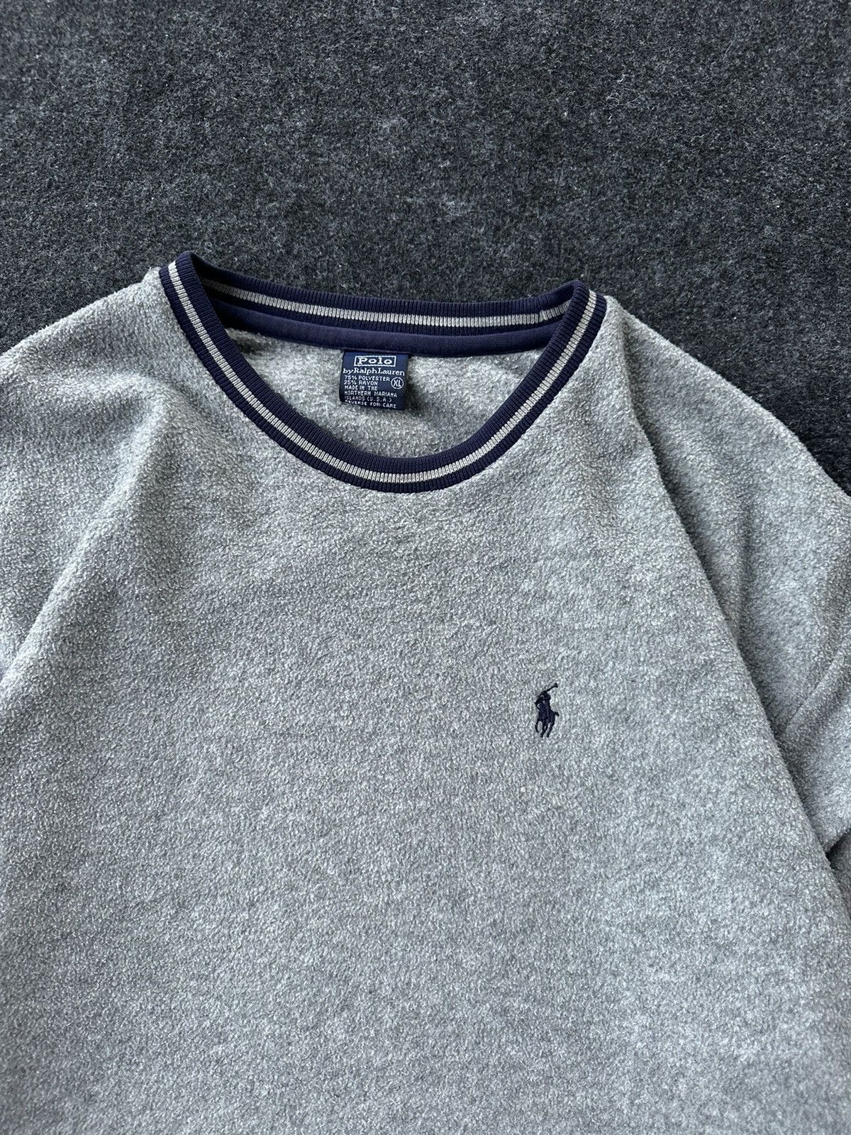 Polo Ralph Lauren 90sPolo Ralph Lauren Distressed Fleece Vintage Crewneck A430 Size US XL / EU 56 / 4 - 3 Thumbnail