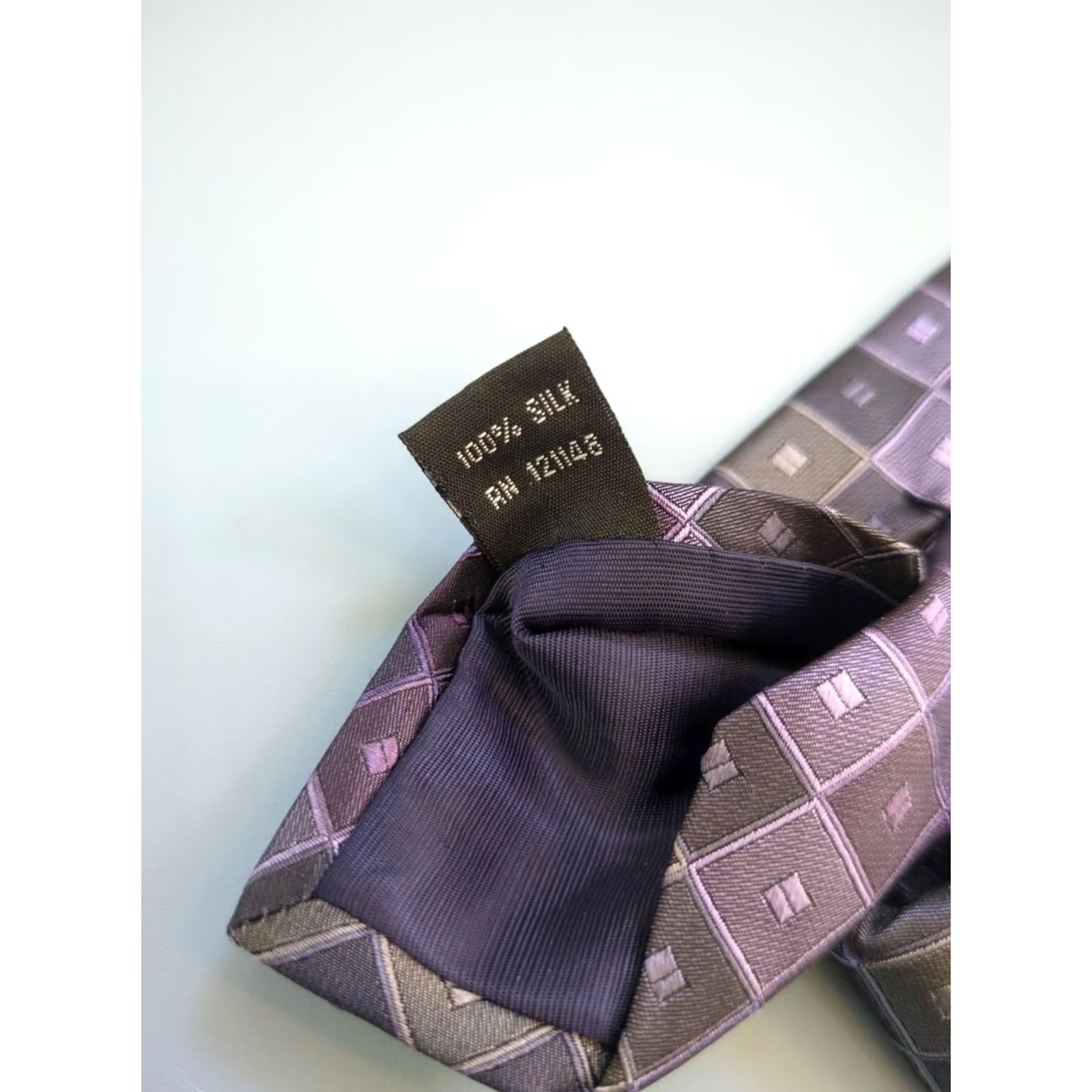Joseph Abboud Joseph Abboud Silk Tie Men Purple 100% Silk Tie Mens Size ONE SIZE - 4 Thumbnail