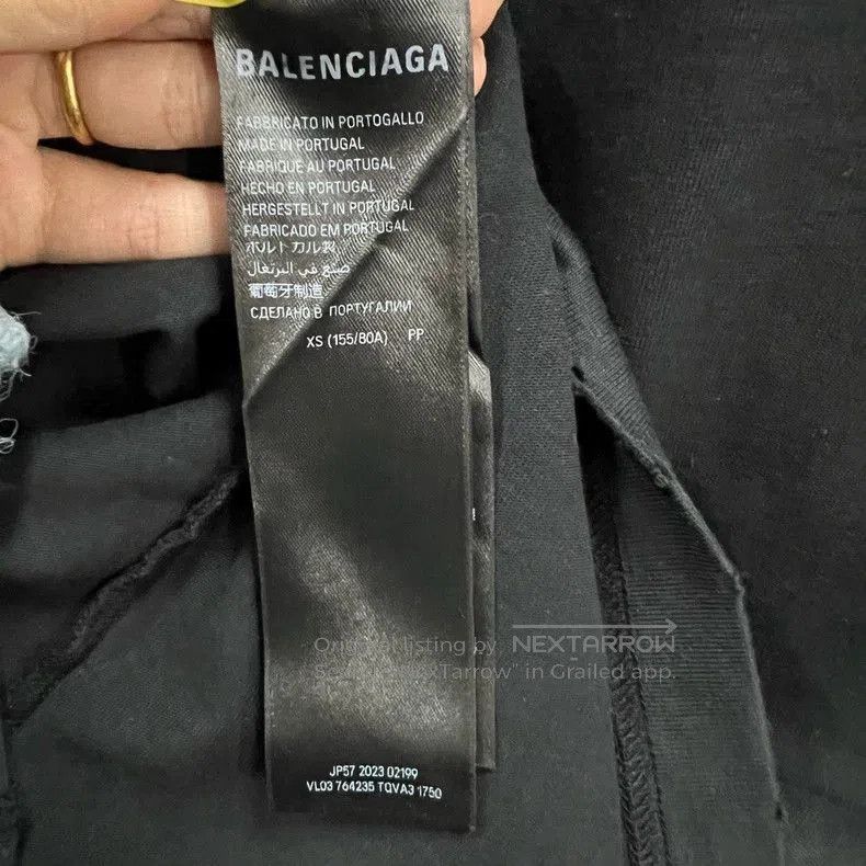 Balenciaga Balenciaga Black Front Logo Short Sleeve. Size US XS / EU 42 / 0 - 4 Thumbnail
