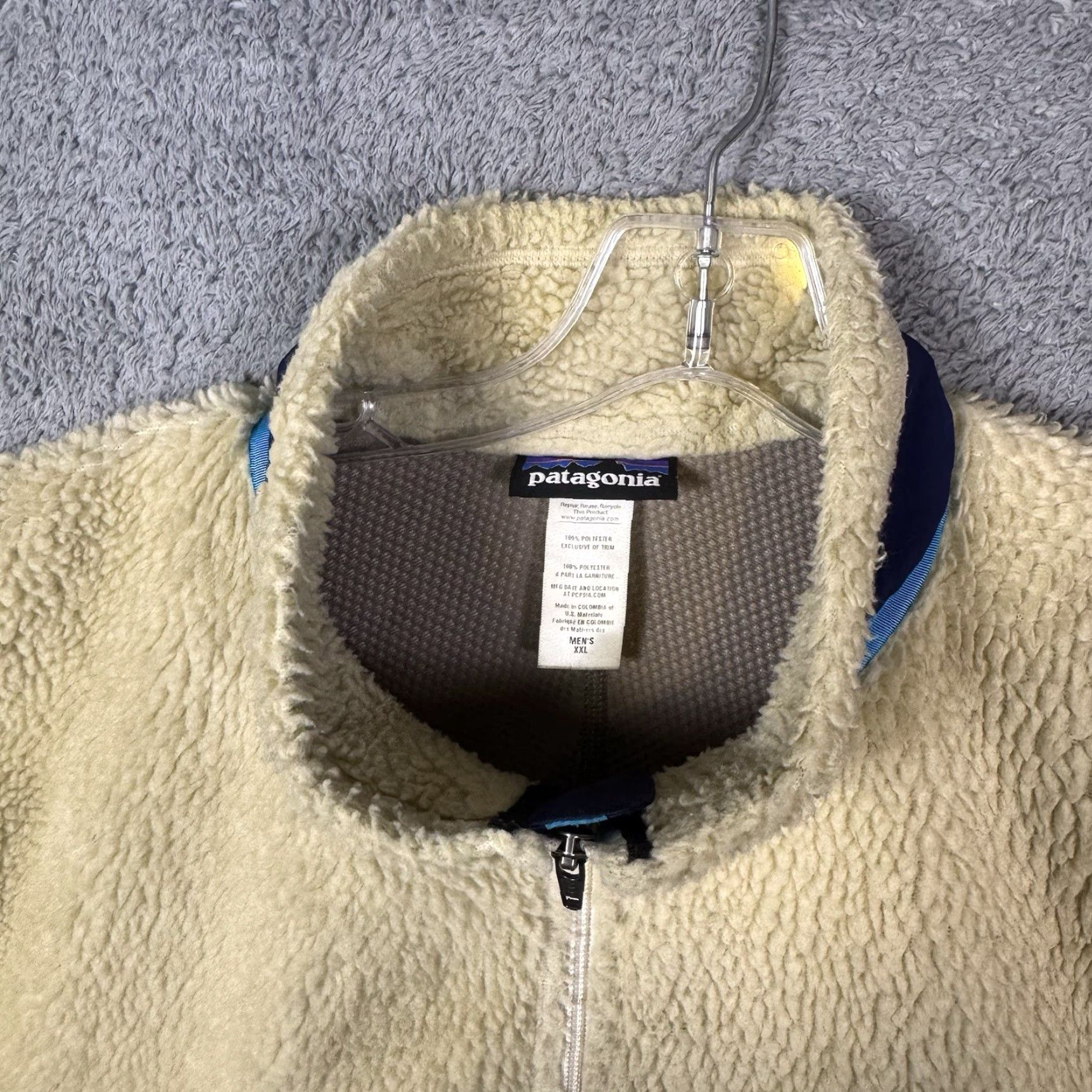Patagonia Patagonia Jacket Mens 2XL Retro-X Full Zip Fleece Beige Solid Stand-Up Collar Jacket Style Regular Size US XXL / EU 58 / 5 - 6 Thumbnail