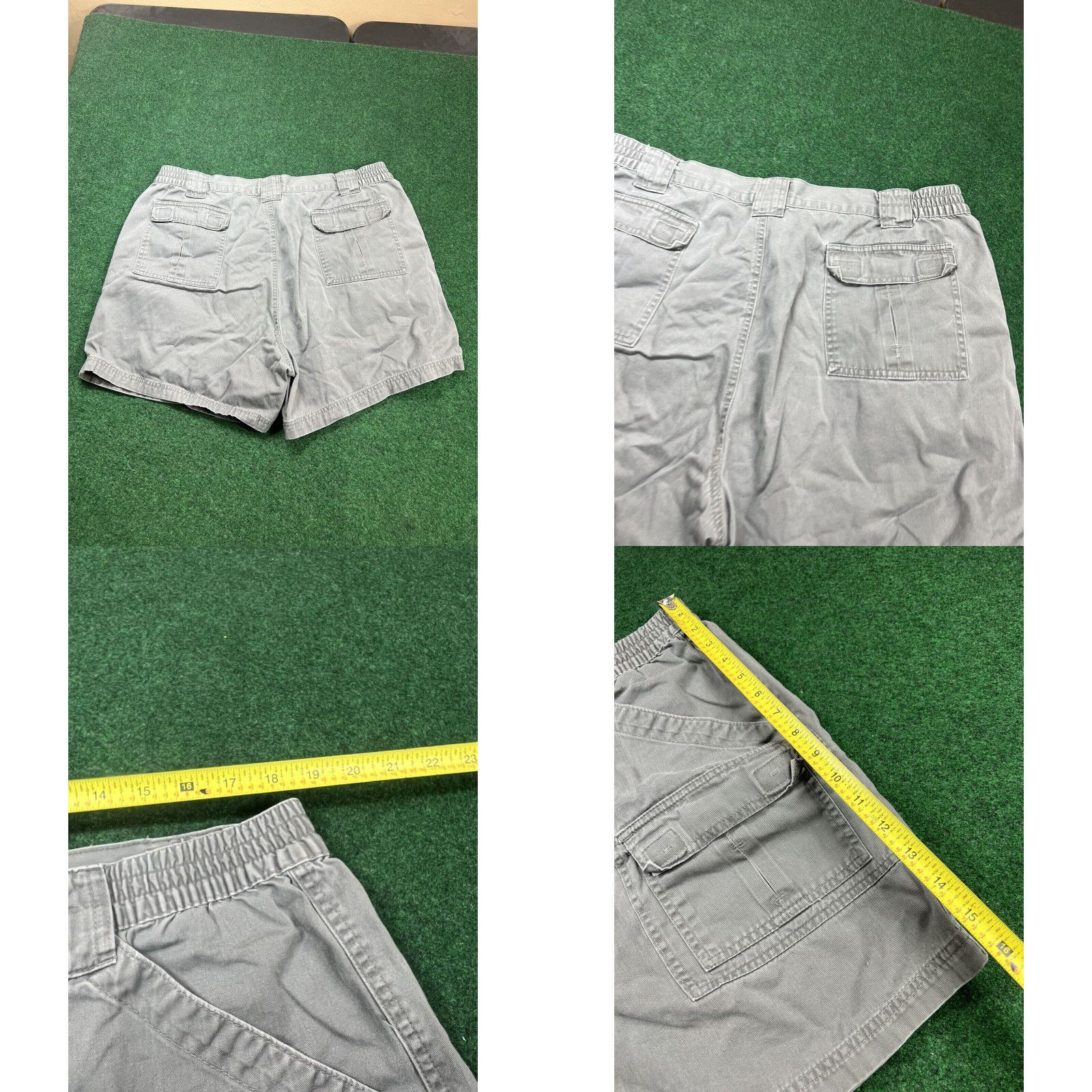 Vintage Boca Classics Men's 36 (tagged 40) Gray Cargo shorts w/Pockets Hiking casual Size US 36 / EU 52 - 8 Thumbnail