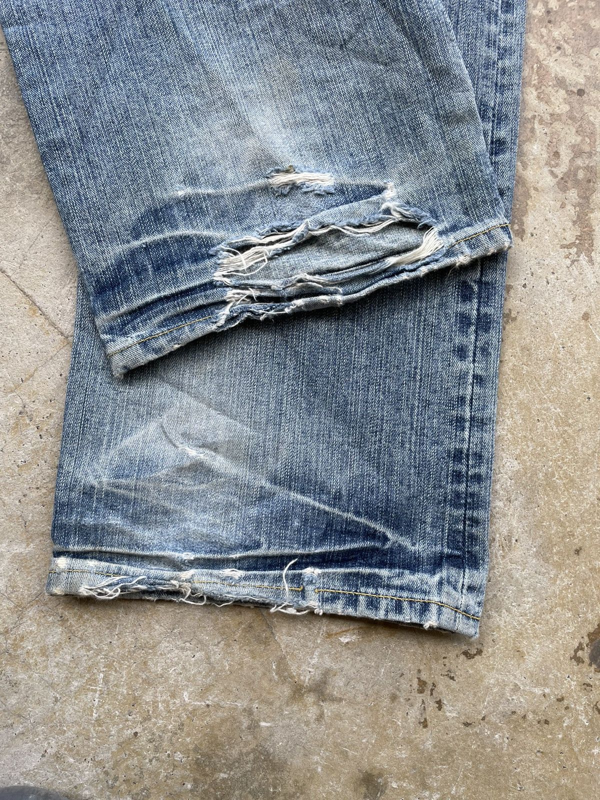 If Six Was Nine Vintage Beelish Distressed Jeans Kapital Patchwork Style Size US 32 / EU 48 - 9 Thumbnail